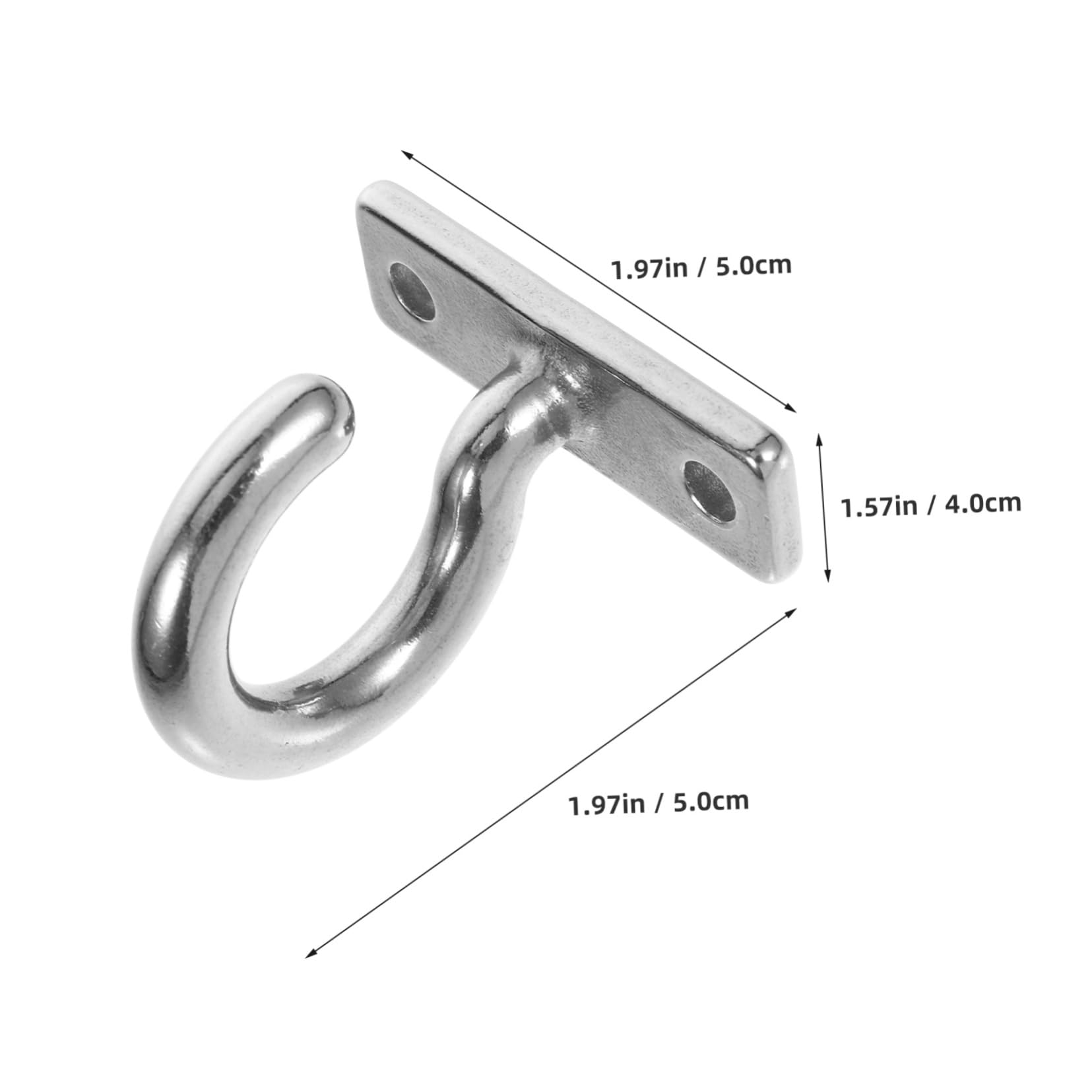 DOITOOL Stainless Steel Ceiling Hooks with Screws & Eye Plate - Heavy Duty Wall Mount Hooks for Garments, Ceiling Fans, Plants & Home Decor - Perfect for Closet Organization & Hanging Decorations