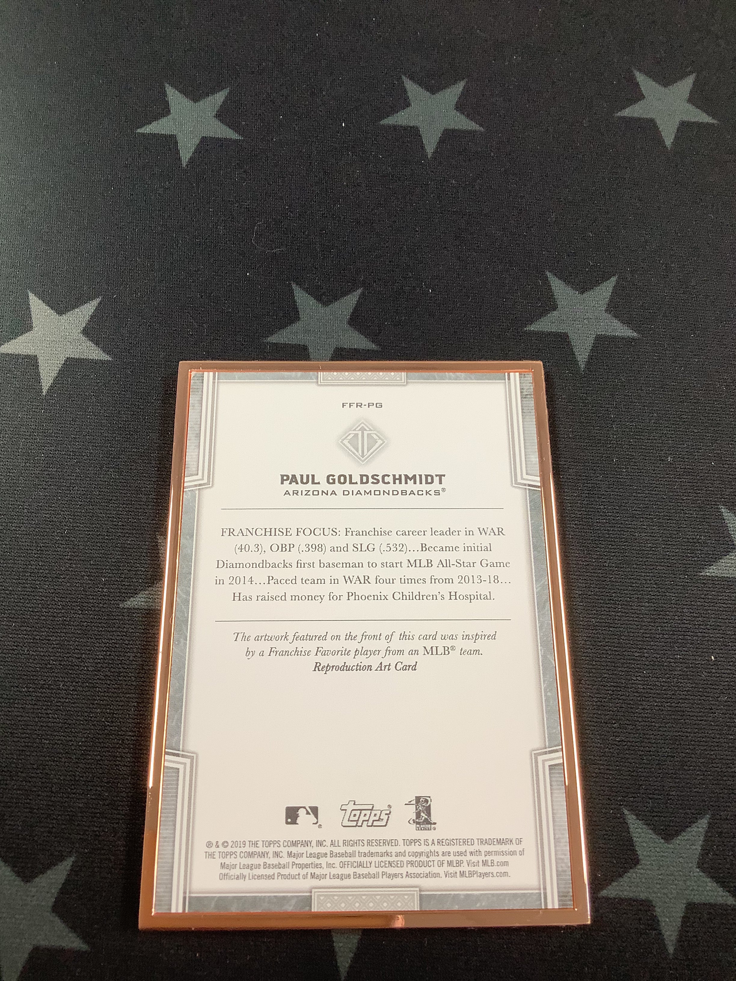 2019 Paul Goldschmidt Franchise Favorites Transcendent Collection Baseball Card #FFR-PG /100 – Rare Limited Edition for MLB Collectors & Sports Memorabilia Fans