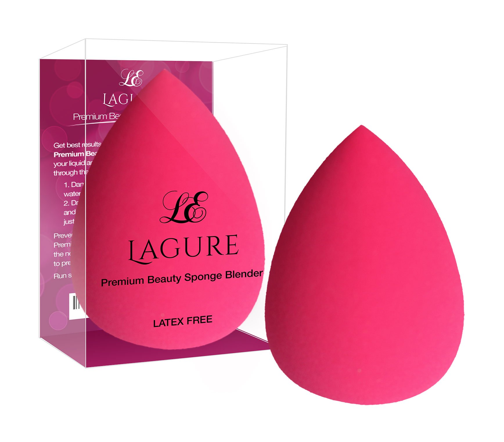 Premium Latex-Free Beauty Sponge Blender for Flawless Makeup Application - Best for Powder, Cream & Liquid Foundation - Includes Free Blending Ebook - Perfect for Daily Makeup, Professional Use & Travel