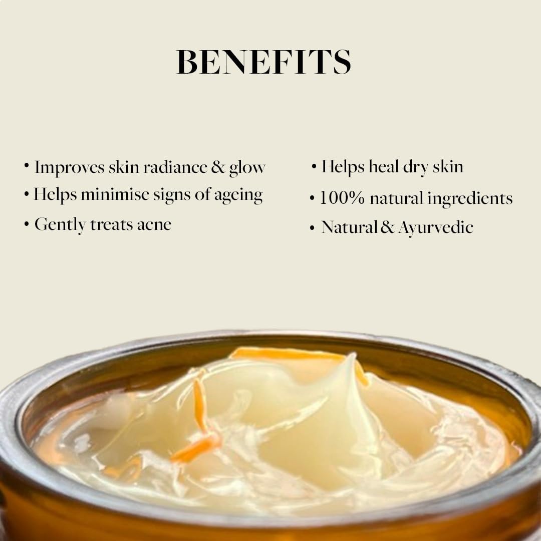 Pure Ayurvedic Aloe Vera Gel with Saffron & Kumkumadi Oil - 100% Natural, Chemical-Free Skincare for Face & Body - Perfect for Sunburn Relief, Moisturizing & Glowing Skin