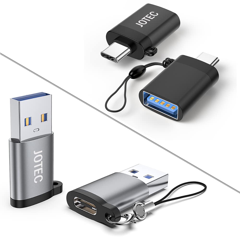 USB C to USB Adapter (2 Pack) - USB 3.0 Male to USB C Female & USB C Male to USB 3.0 Female Converter - Compatible with MacBook Pro/Air 2021, iMac, iPad & Type C Devices - Perfect for Data Transfer & Charging