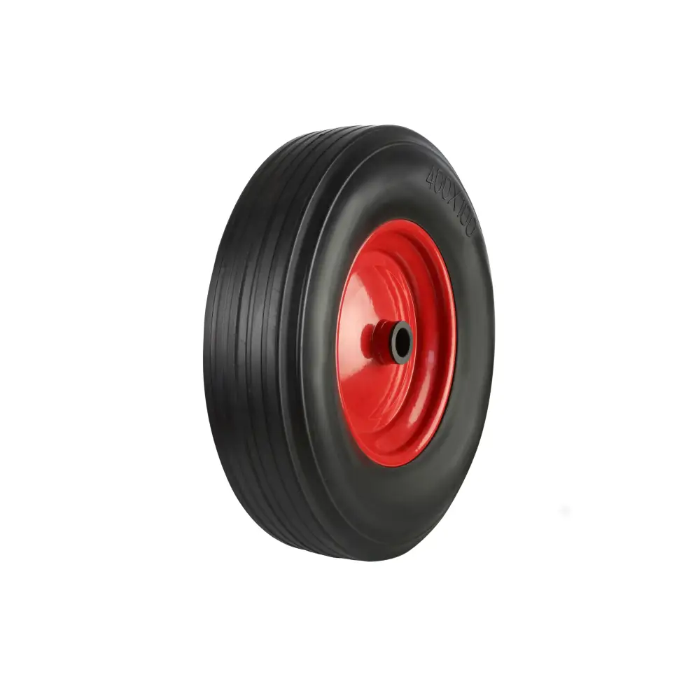 Premium Black Rubber Tires with Colored Metal Hubs - Heavy Duty Wheels for Carts, Dollies, and Industrial Equipment Replacement