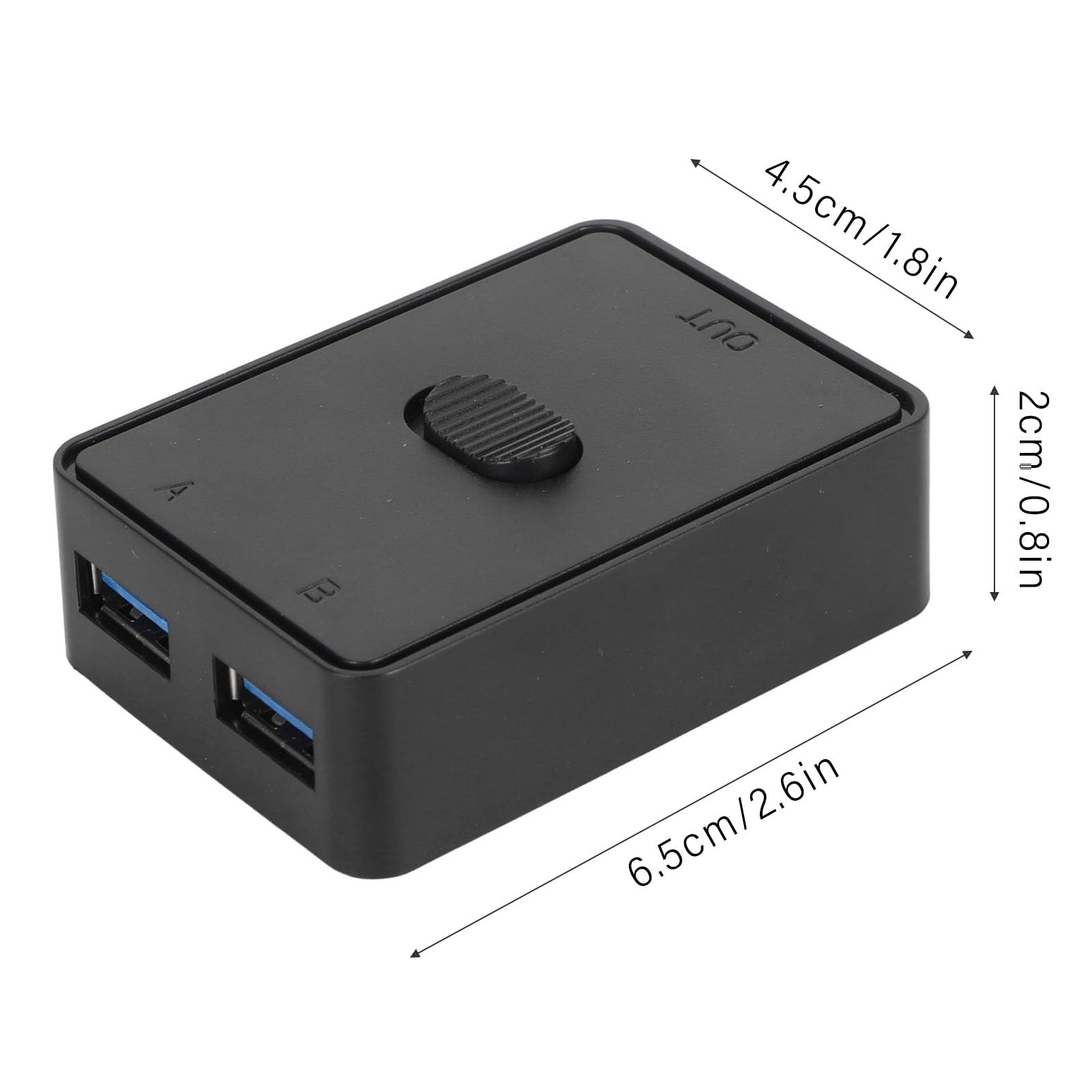Annadue USB 3.0 Switch for Printer Scanner Mouse Keyboard - 2 Port Bi-Directional USB Sharing Hub for 2 Computers | Fast Data Transfer | One-Button Switching | Plug & Play | Perfect for Home Office & Multi-Device Workstations
