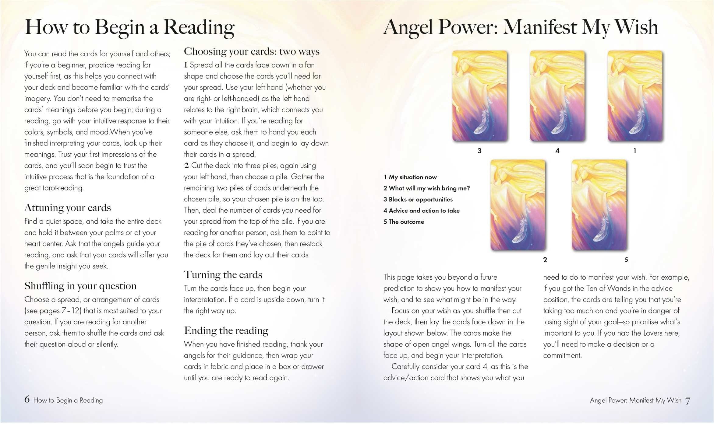 Angel Tarot Deck - 78-Card Divine Guidance Oracle Set with Guidebook | Perfect for Spiritual Readings, Meditation & Angel Communication