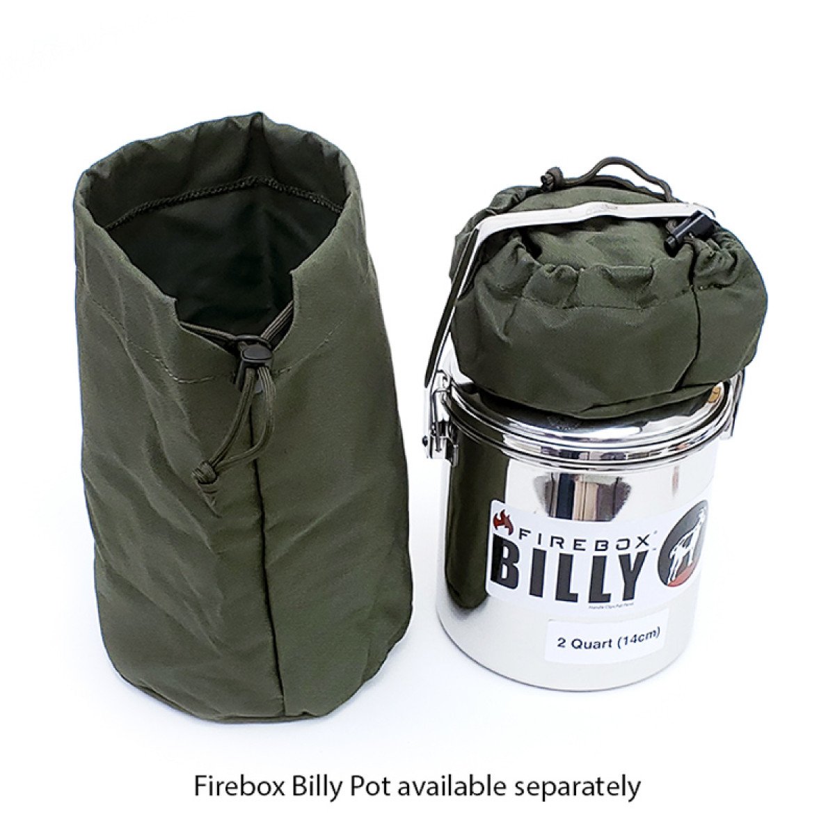Billy Pot Case, 2 Quart (14cm) - Durable Storage Container for Kitchen, Pantry, or Camping Use