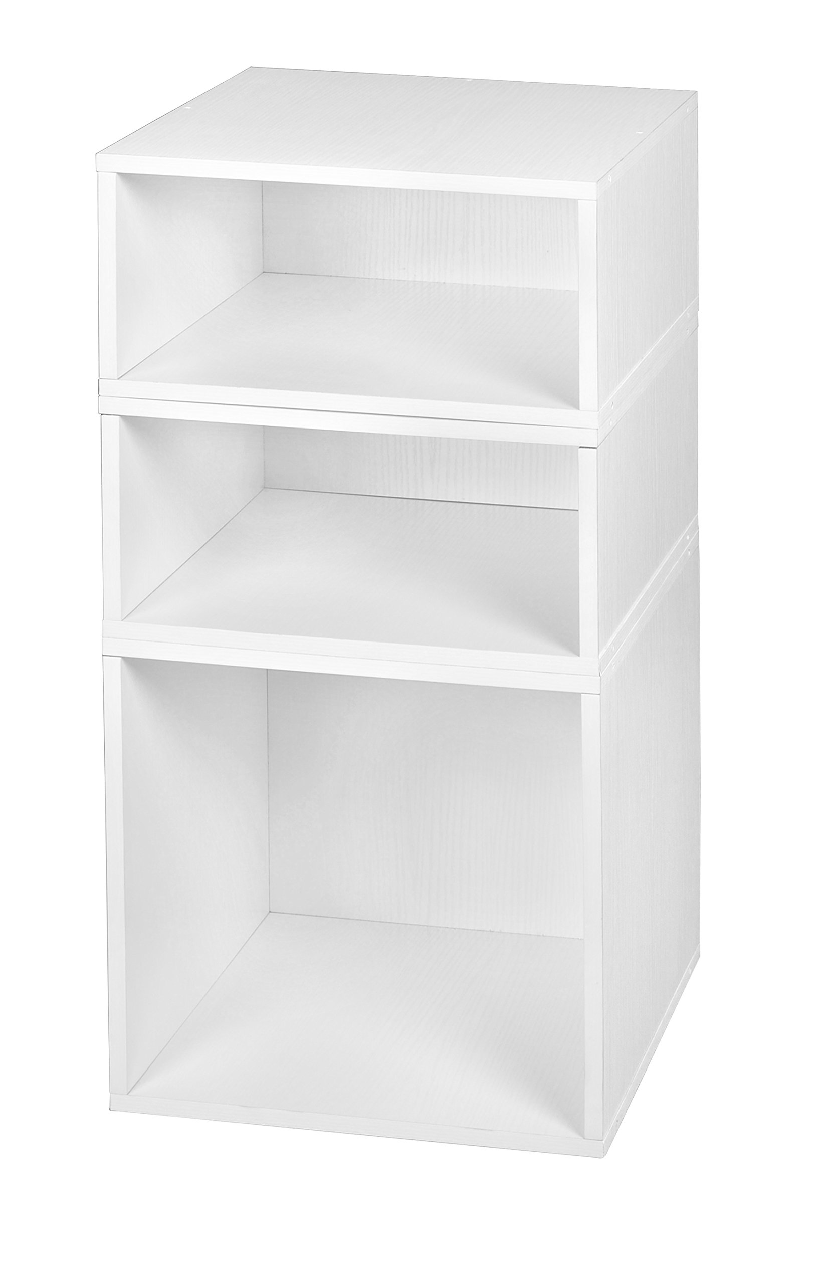 Premium Niche Cubo Deluxe Storage Set with Full & Half Size Cubes - 12-Piece Organizer for Closet, Nursery, or Office - White