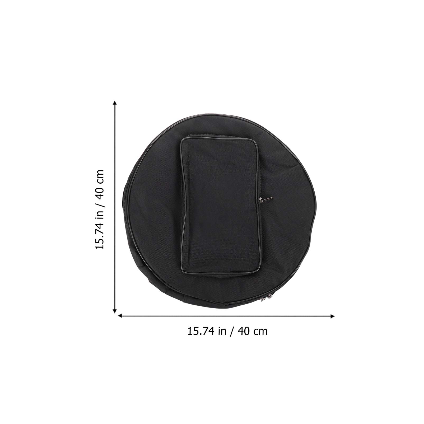 13-14 Inch Black Travel Backpack for Drum Practice Pad & Cymbal - Portable Drum Set Bag with Durable Cloth Material - Perfect for Musicians, Drummers & Band Practice On-The-Go