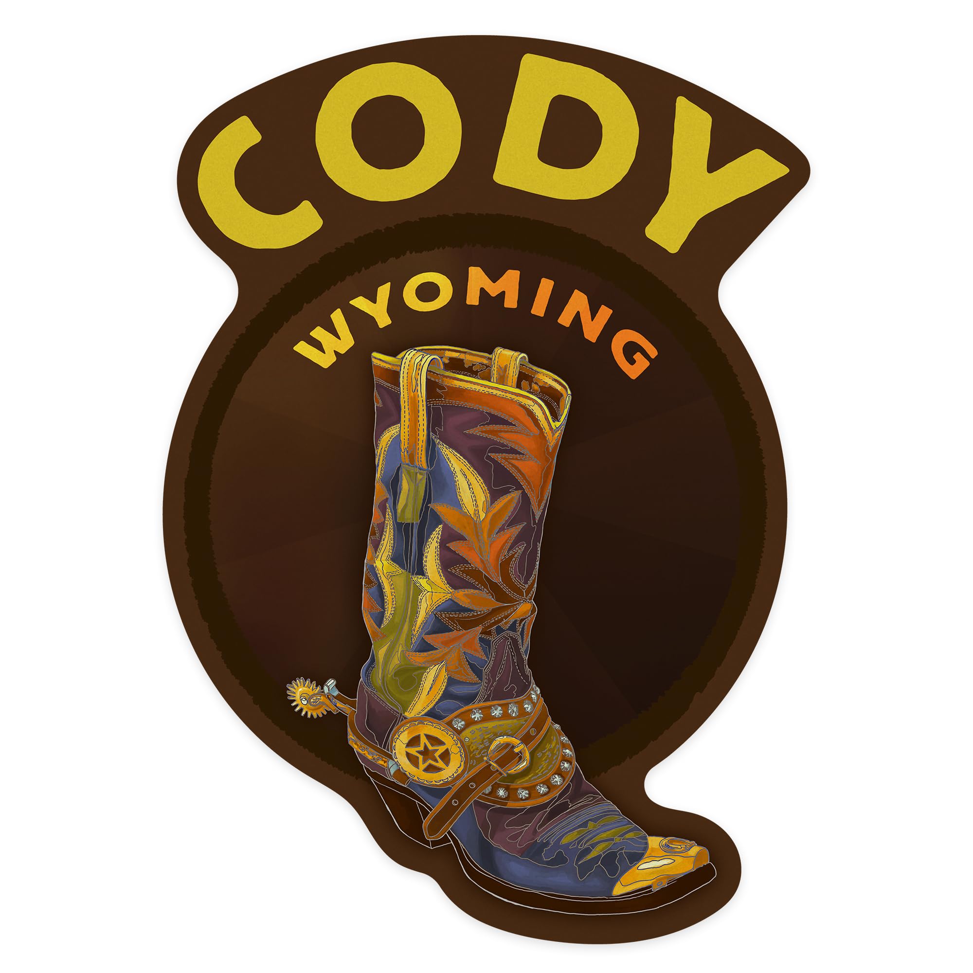 Custom Die Cut Vinyl Stickers - Wyoming Boot Design (1-3 Inches) | Waterproof Decals for Cars, Laptops, Water Bottles & Coolers | Perfect for Outdoor Adventures, Travel Gear & Personalizing Belongings