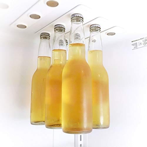 Original Magnetic Bottle Hanger - BottleLoft by Strong Like Bull, 2-Pack Heavy Duty Magnets Holds 6 Bottles - Perfect for Kitchen, Garage, RV & Outdoor Organization