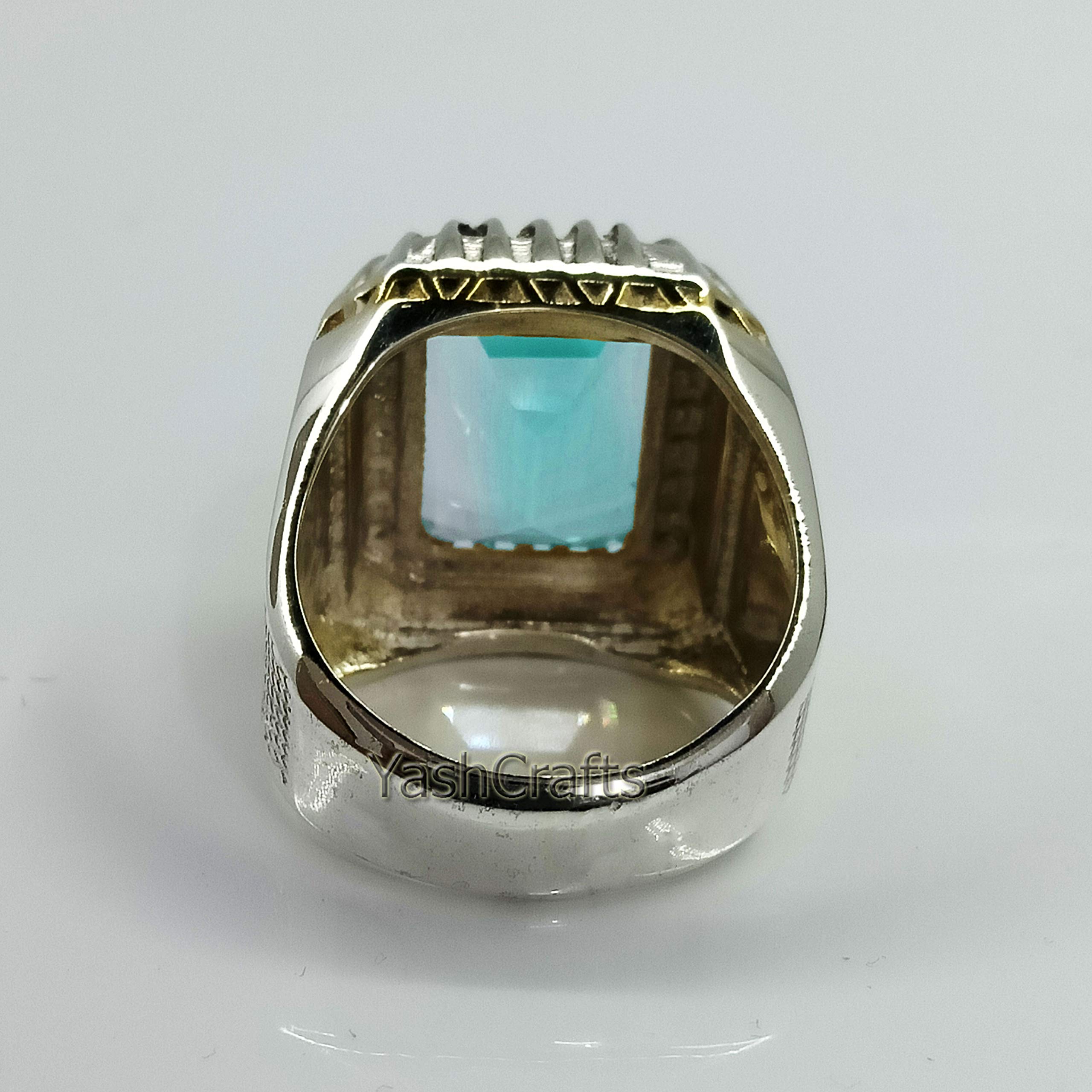 925 Sterling Silver Blue Topaz Men's Ring – December Birthstone Jewelry, Heavy Signet Ring for Men, Wedding Band & Birthday Gift for Him – Perfect for Engagements, Anniversaries & Special Occasions