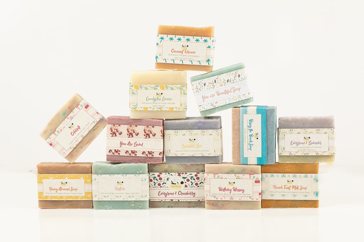 Natural Evergreen & Lavender Handmade Soap Bar - Organic, Vegan, Moisturizing for Dry Skin - Perfect for Relaxation, Spa, and Gift Giving