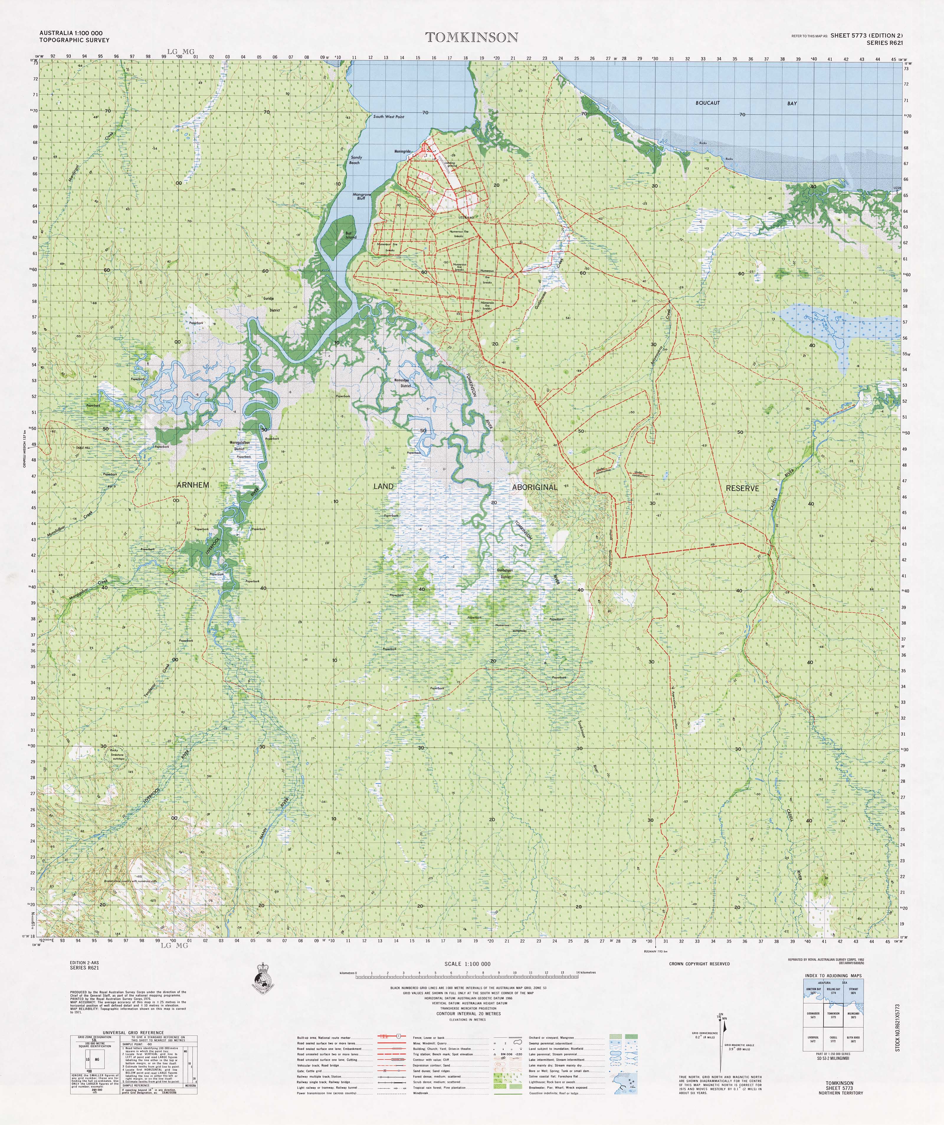 1:100k Topographic Map of Tomkinson 5773 - Detailed Hiking, Camping & Outdoor Adventure Navigation - Perfect for Backpacking, Trail Exploration & Geological Study