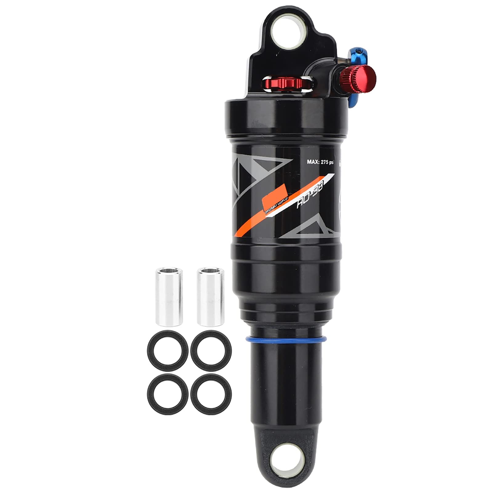 Premium Bike Shock Absorbers - 165mm Rear Air Suspension for Mountain Bikes with Hand Control | Durable Shock Struts for Smooth Off-Road Riding | Perfect for Trail Biking & Downhill Adventures