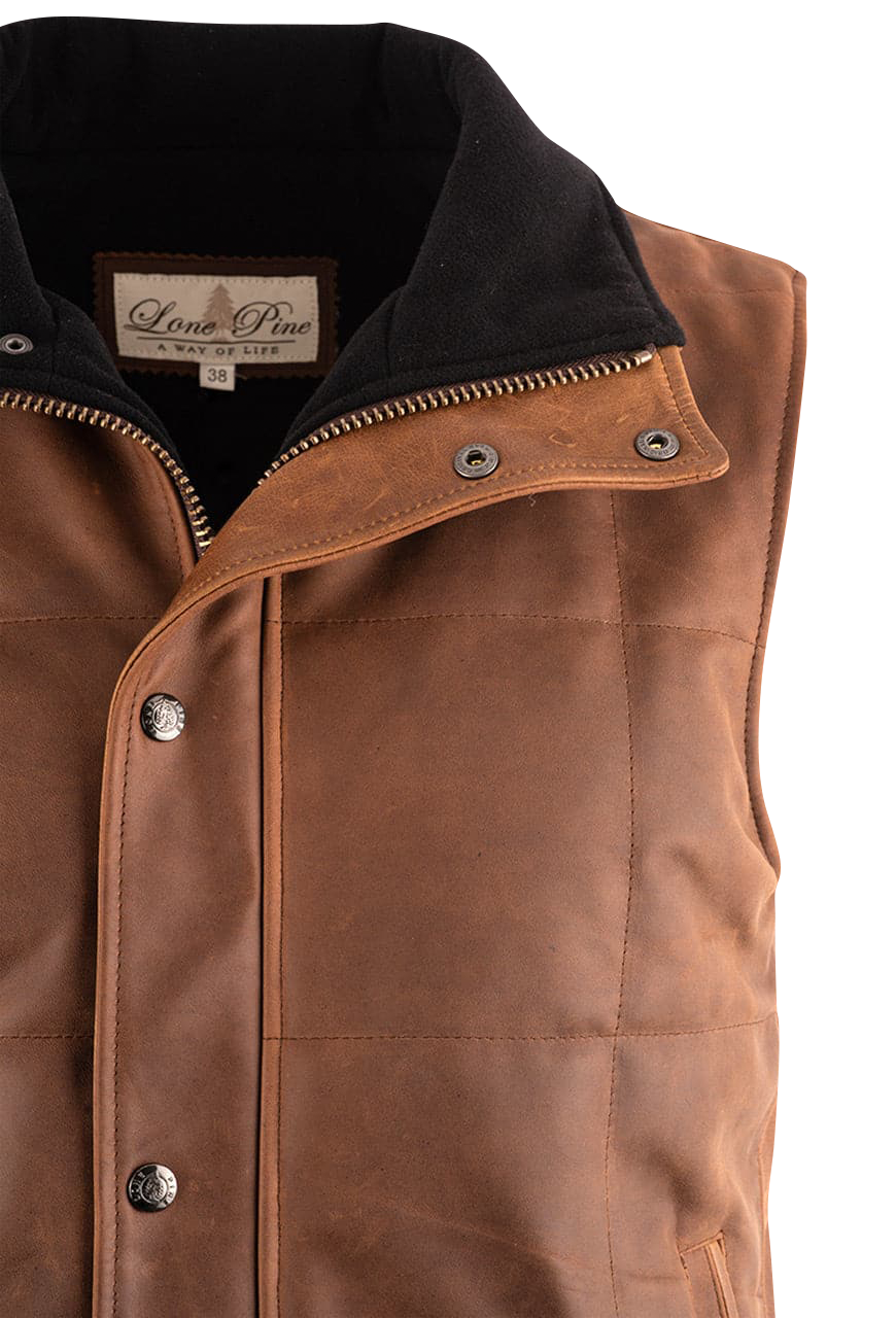 Lone Pine Brown Dover Torino Vest for Men - Lightweight Outdoor Hunting & Casual Wear - Perfect for Hiking, Camping, and Everyday Use