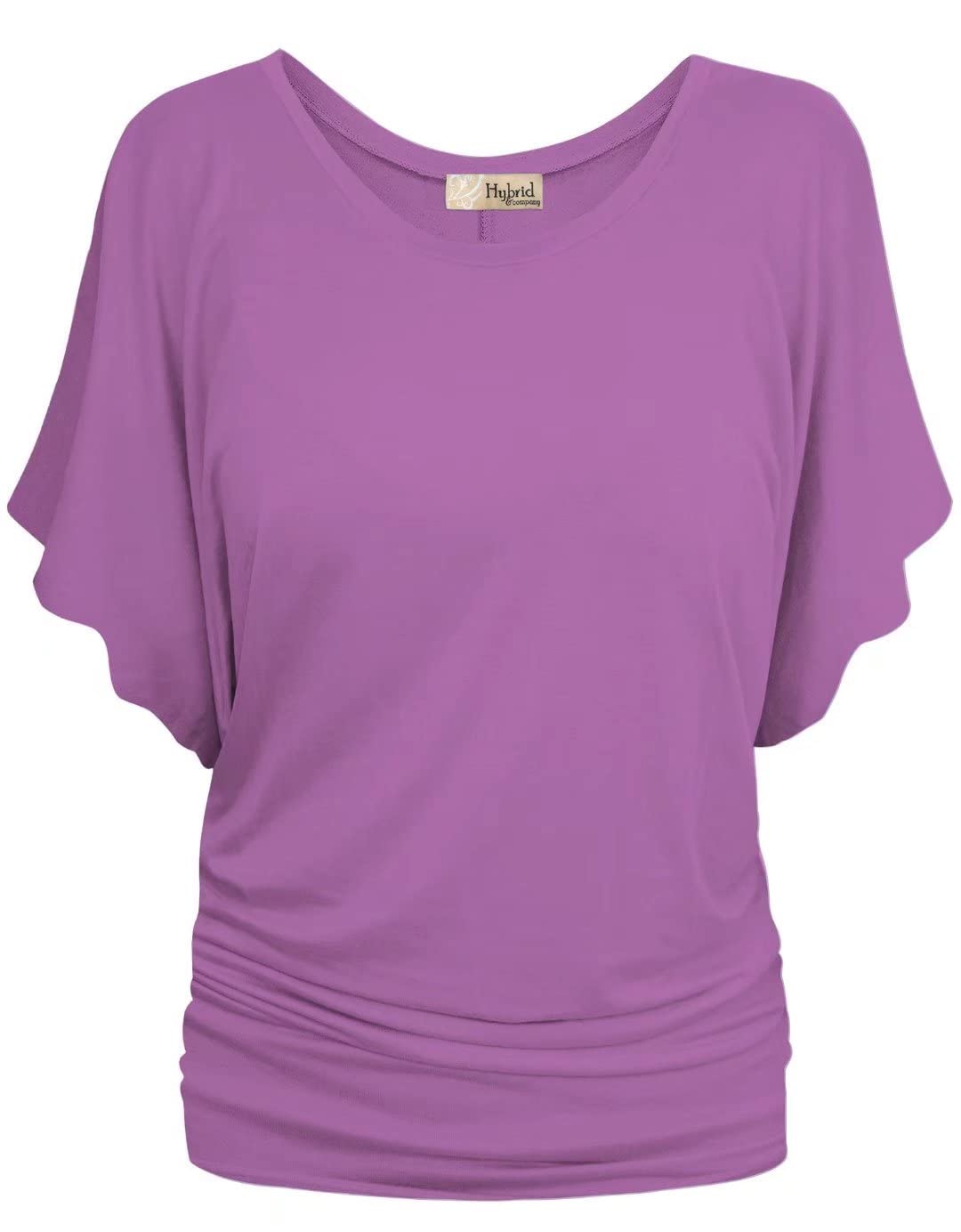 Hybrid & Company Women's Super Comfy Boat Neck Dolman Top Shirt - Soft Stretchy Casual Blouse for Everyday Wear, Work & Weekend Outfits