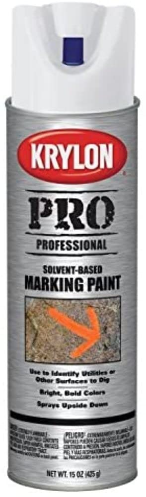 Marking Spray Paint White 15oz - High Visibility Temporary Marking for Construction, Landscaping & Sports Fields