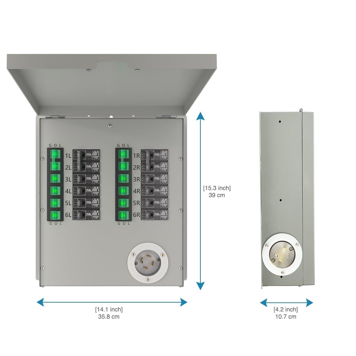 Refurbished Nature's Generator 12 Circuit 120/240V 30A Non-Automatic Power Transfer Switch - Backup Power Solution for Home & RV Emergency Use