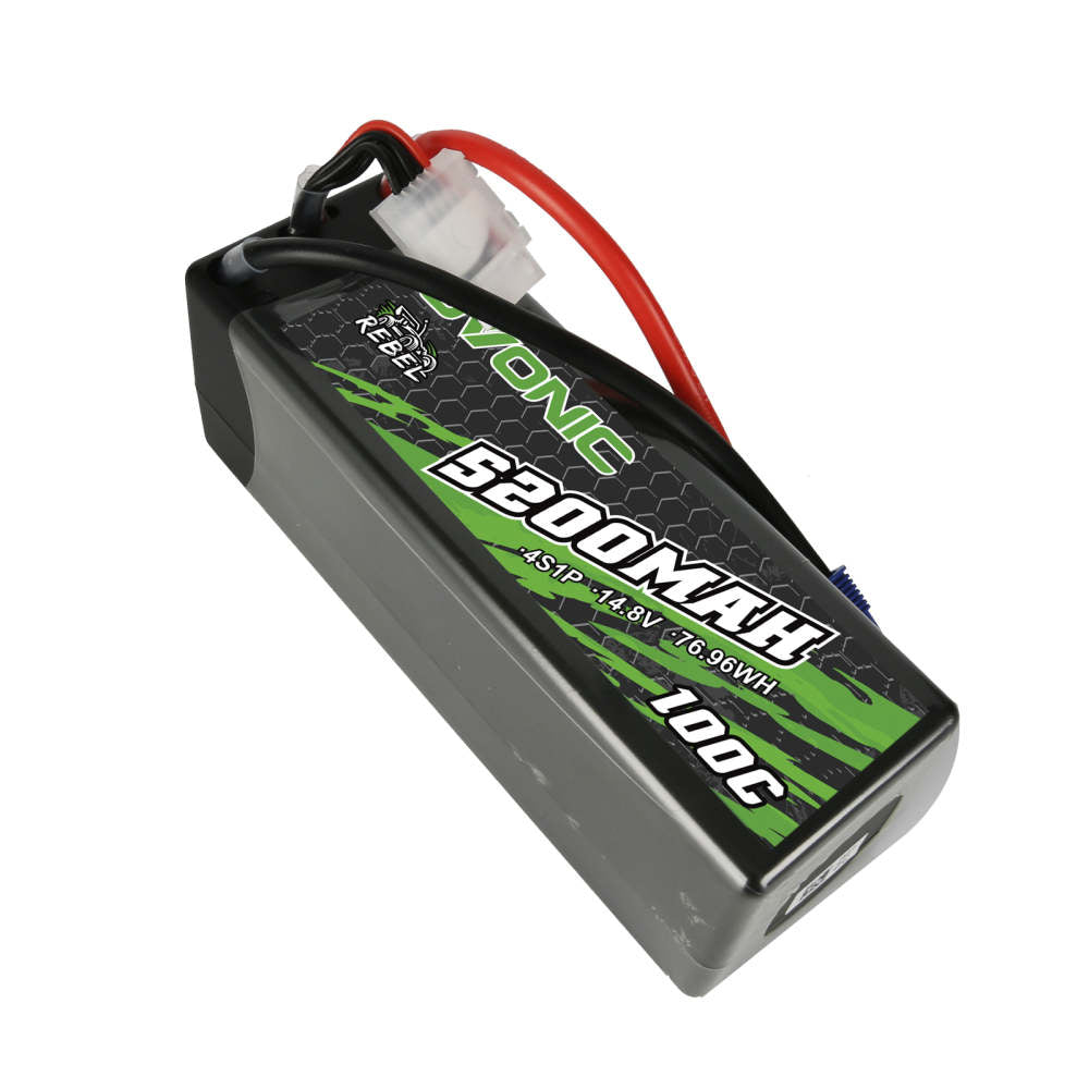 2 Pack Ovonic Rebel 4S Lipo Battery 5200mAh 100C 14.8V Hardcase with EC5 Connector - High Performance RC Battery for 1/8 Scale Buggy, Outcast, Kraton 8S RC Cars - Perfect for Racing, Bashing and Off-Road Adventures