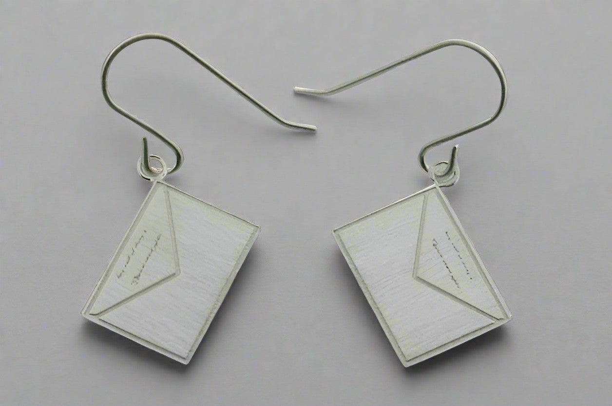 Sterling Silver Little Envelope Earrings - Dainty Minimalist Jewelry for Women - Perfect for Everyday Wear, Gifts & Special Occasions