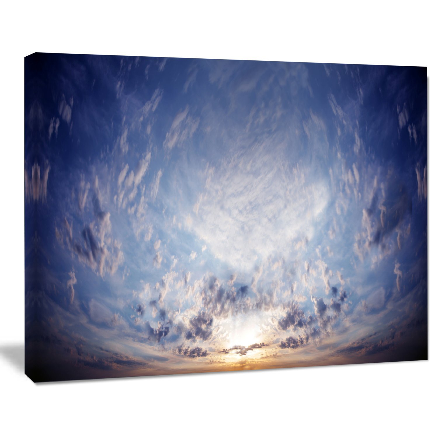 Blue Celestial Landscape Photography Canvas Art Print - Stunning Space Wall Decor for Living Room, Bedroom & Office