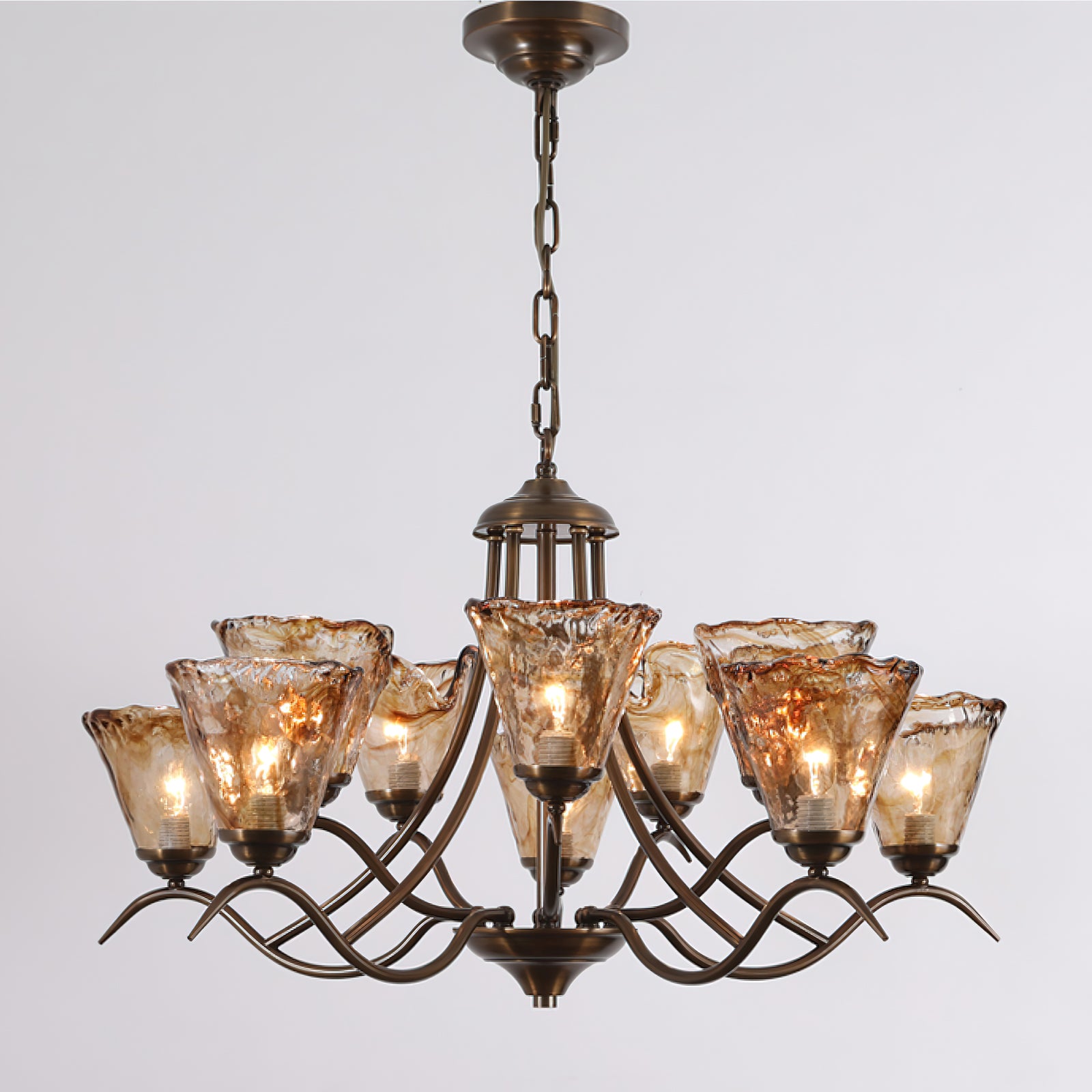 Vetraio Crystal Chandelier - Elegant Modern Ceiling Light Fixture for Dining Room, Living Room & Bedroom | Perfect for Home Decor & Wedding Venues