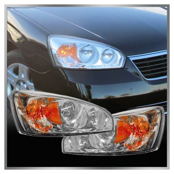 2004-2008 Chevrolet Malibu Headlight Assembly Set - Driver & Passenger Side Replacement (GM2502235 & GM2503235 Compatible) - Perfect for Night Driving & Foggy Conditions