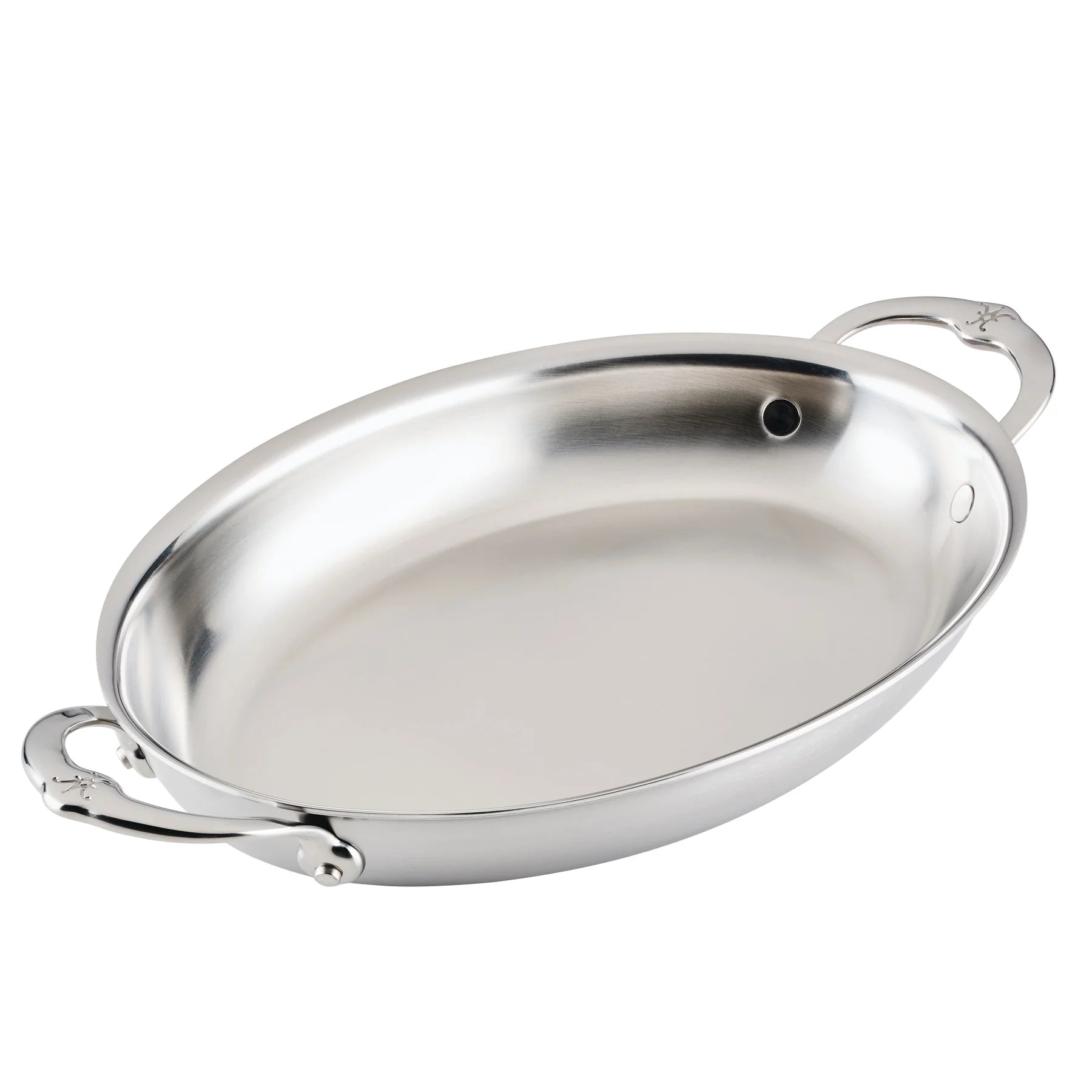 Hestan Provisions 12-Inch Stainless Steel Oval Au Gratin Dish - Perfect for Baking Casseroles, Gratin Potatoes & Serving Side Dishes at Dinner Parties