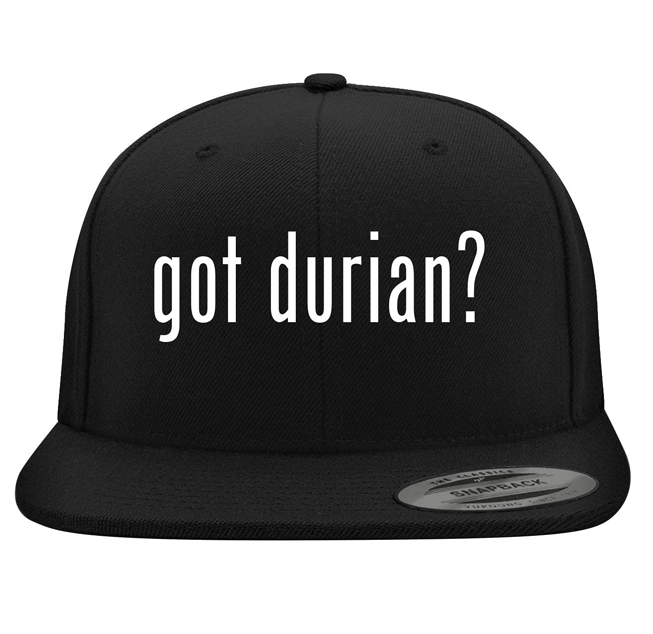 BH Cool Designs Durian Print Yupoong 6089 Structured Flat Bill Snapback Hat - Embroidered Trendy Baseball Cap for Men & Women | Perfect for Streetwear Fashion, Outdoor Activities & Sports Events