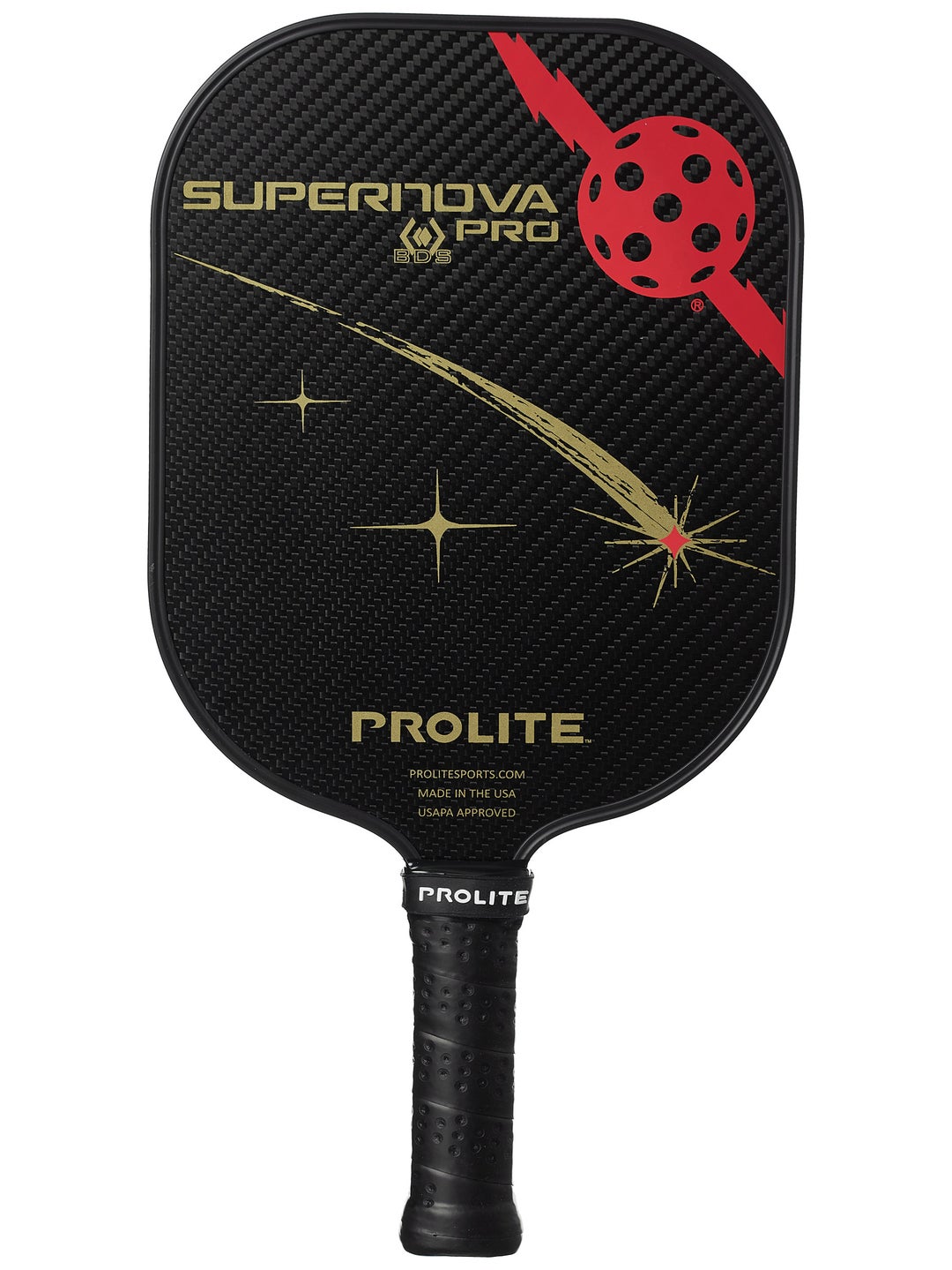 PROLITE Supernova Pro Black Diamond Series Pickleball Paddle - Premium Carbon Fiber Paddle for Competitive Play & Tournament Use - Perfect for Outdoor & Indoor Pickleball Games