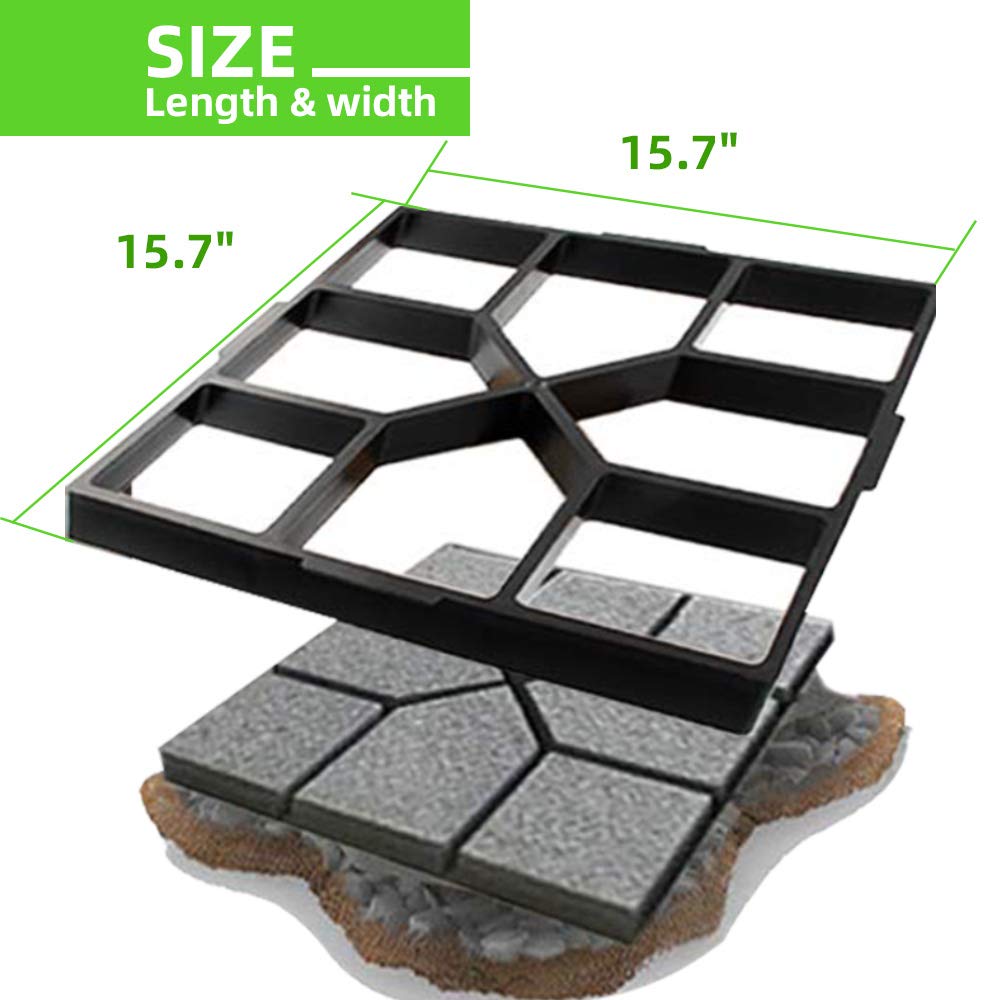 Reusable Concrete Walk Maker Molds for DIY Paving - Cross Square Design for Lawn, Patio, Yard Walkway & Garden Path | Perfect for Outdoor Landscaping Projects