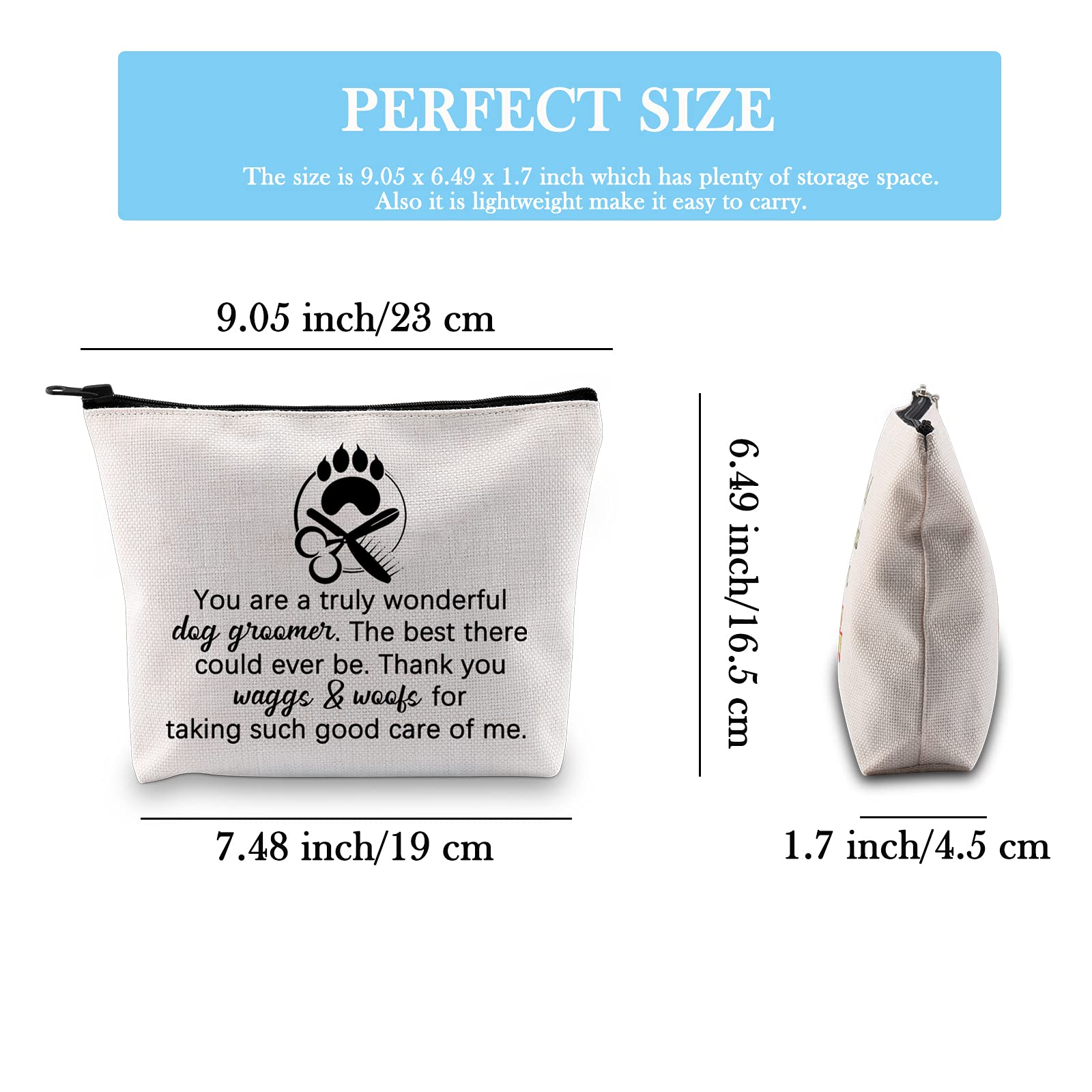 Professional Dog Groomer Makeup Bag - Pet Grooming Gift for Dog Hairdressers & Salon Owners - Waterproof Cosmetic Organizer (Perfect for Dog Shows, Mobile Grooming & Salon Storage)