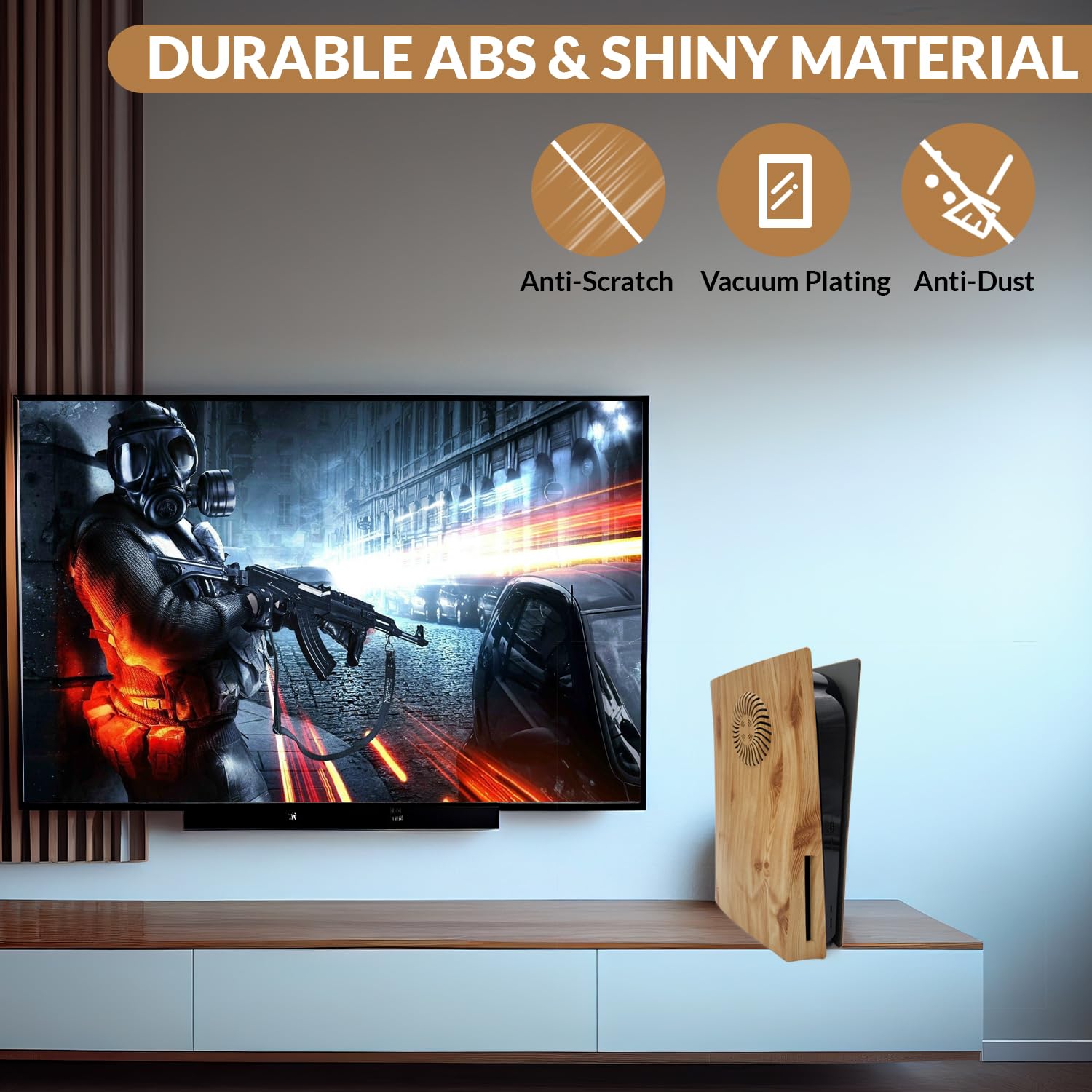 MatoSan PS5 Hard Shockproof Replacement Cover Plate for Disc Playstation 5 Console - Durable Side Plates Shell Case Skin - Perfect for Gaming Protection & Customization - Ideal for Home Entertainment & Game Room Setup