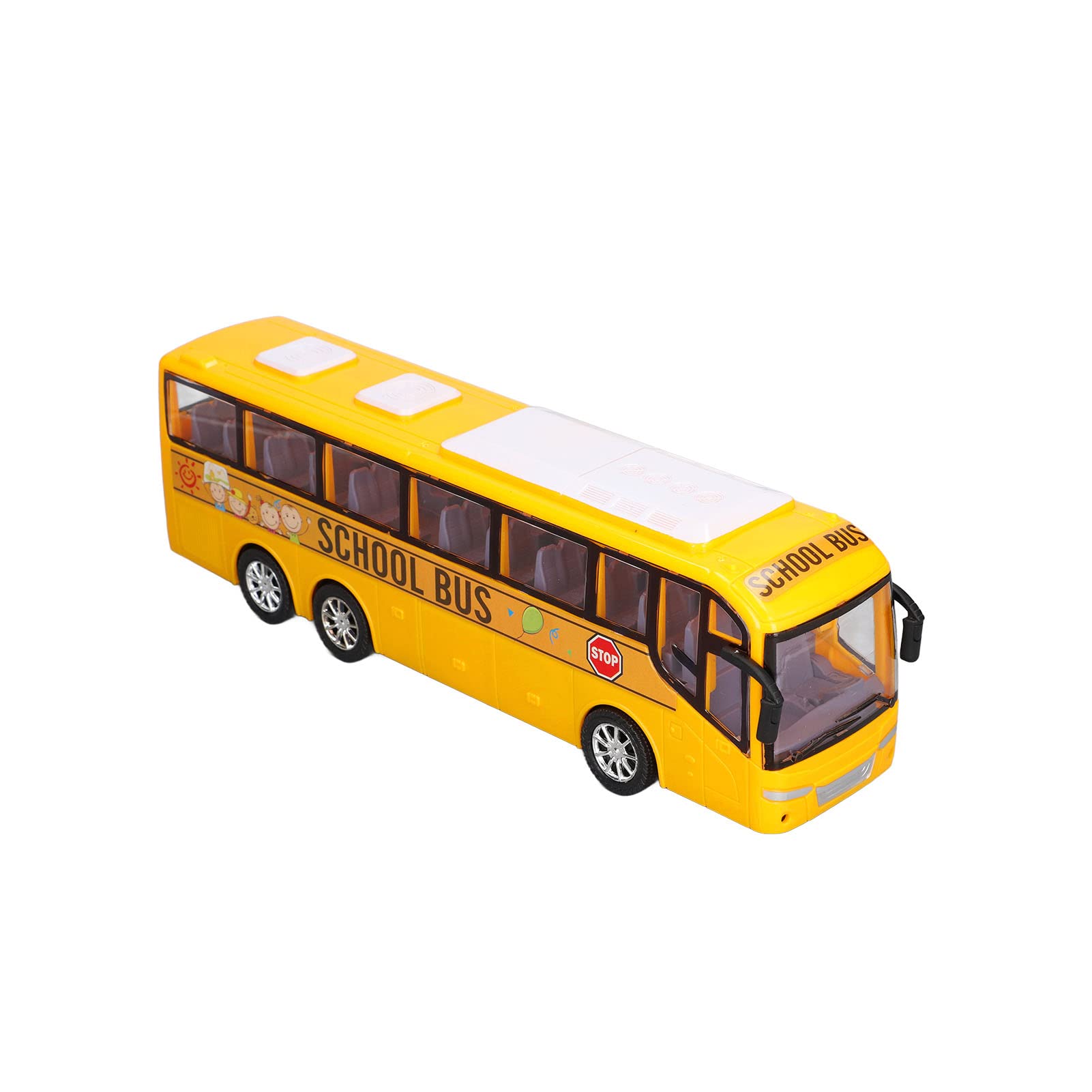 BTIHCEUOT Inertial Bus Toy - Educational Minibus Model for Kids Ages 3+, STEM Learning Gift & Collectible Prize - Perfect for Playtime, Classroom Activities & Birthday Presents