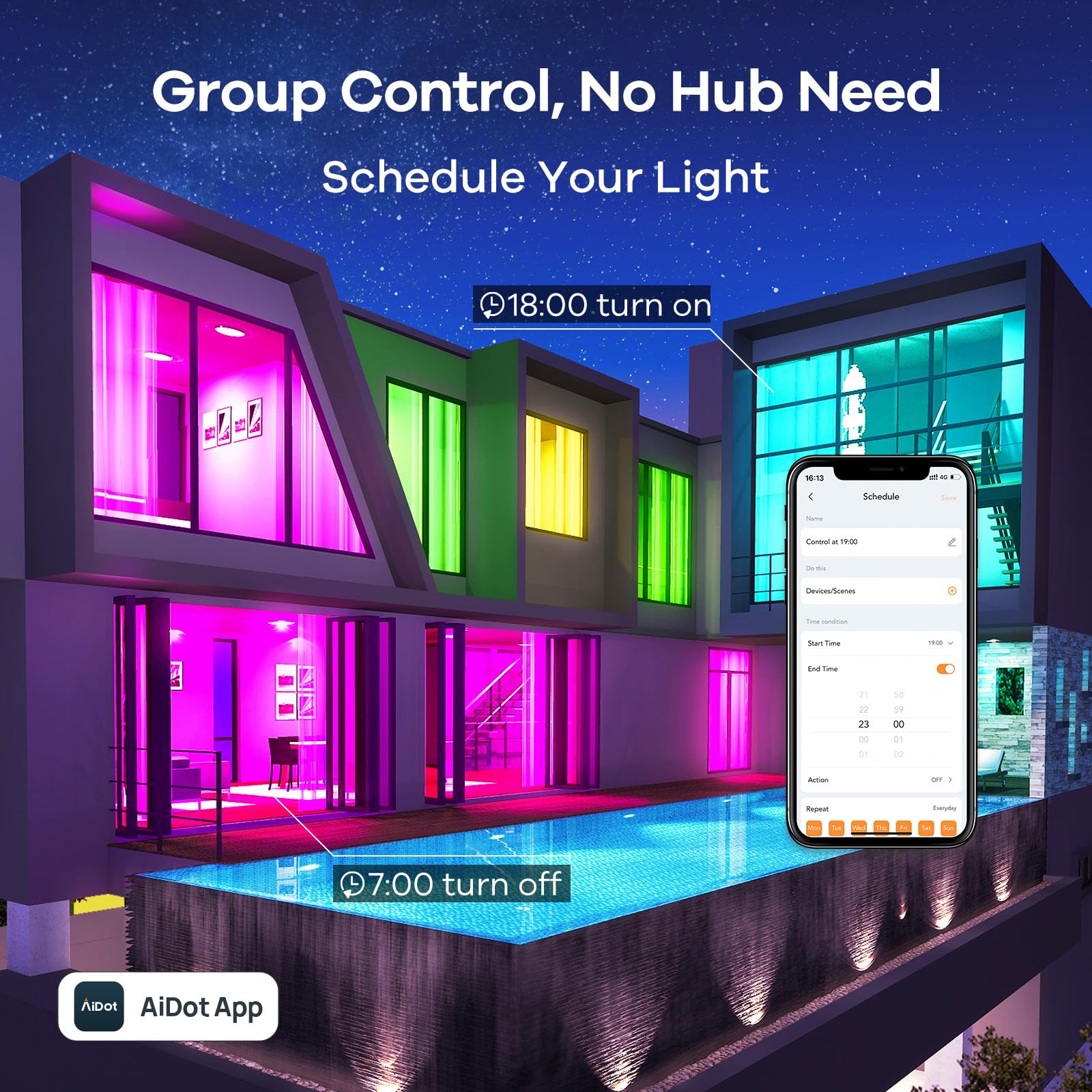 Linkind Smart WiFi Light Bulbs - 6 Pack Color Changing RGBTW LED Bulbs, Works with Alexa & Google Home, A19 E26 Dimmable, No Hub Required, 800 Lumens, 2.4GHz WiFi - Perfect for Bedroom, Living Room & Party Lighting