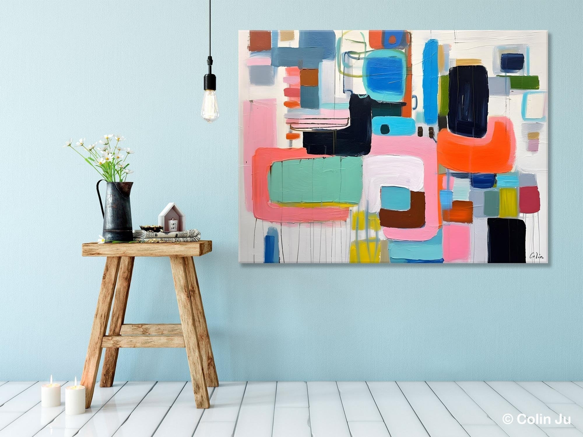 Contemporary Acrylic Paintings for Living Room - Extra Large Modern Wall Art Canvas - Original Abstract Impasto Artwork - Perfect for Home Decor & Office Wall Decorations