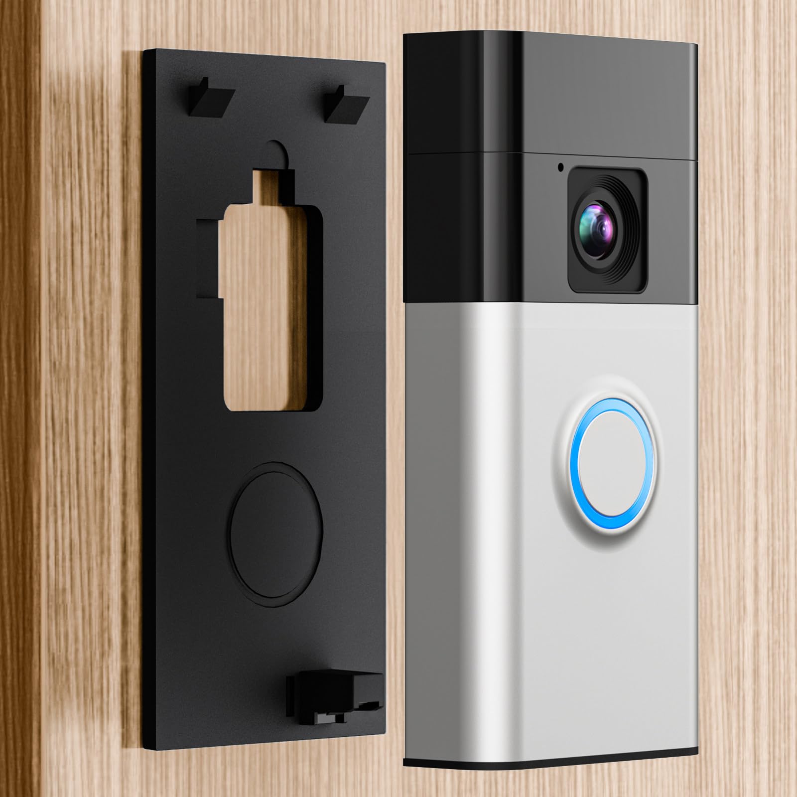 LOCKA No-Drill Adhesive Mount for Ring Battery Doorbell (2024) - Secure Camera Bracket for Apartments, Offices & Homes | Perfect for Renters & DIY Installation