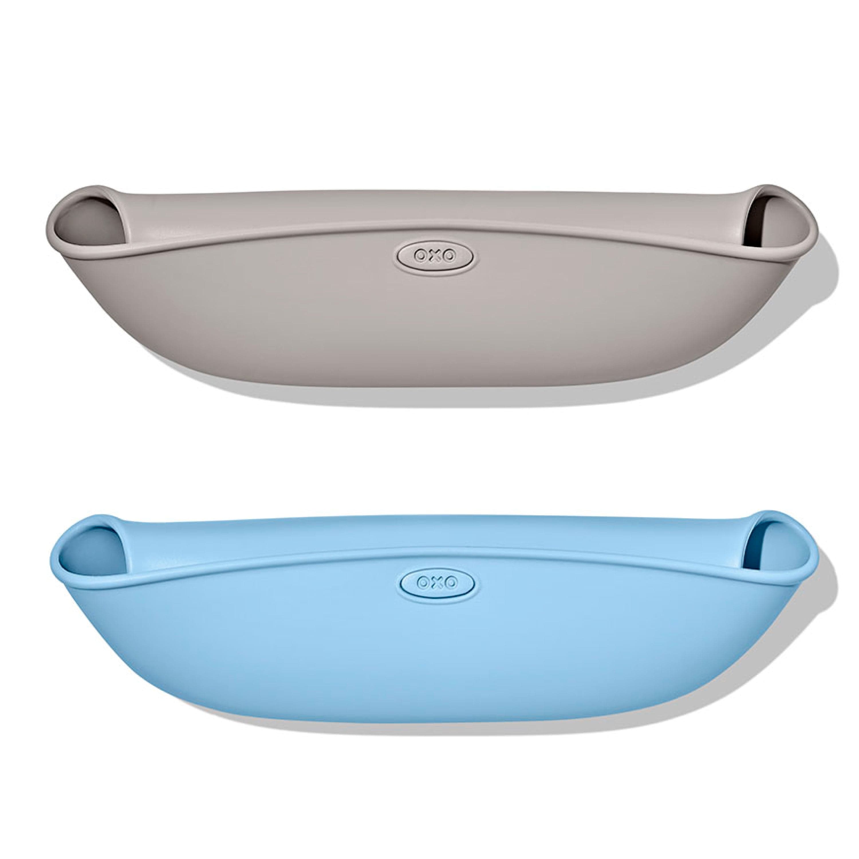 OXO TOT Roll Up Bib 2 Pack - Dusk & Drizzle Color - Waterproof Baby Feeding Bibs for Messy Eaters - Perfect for Travel, Daycare & Home Use