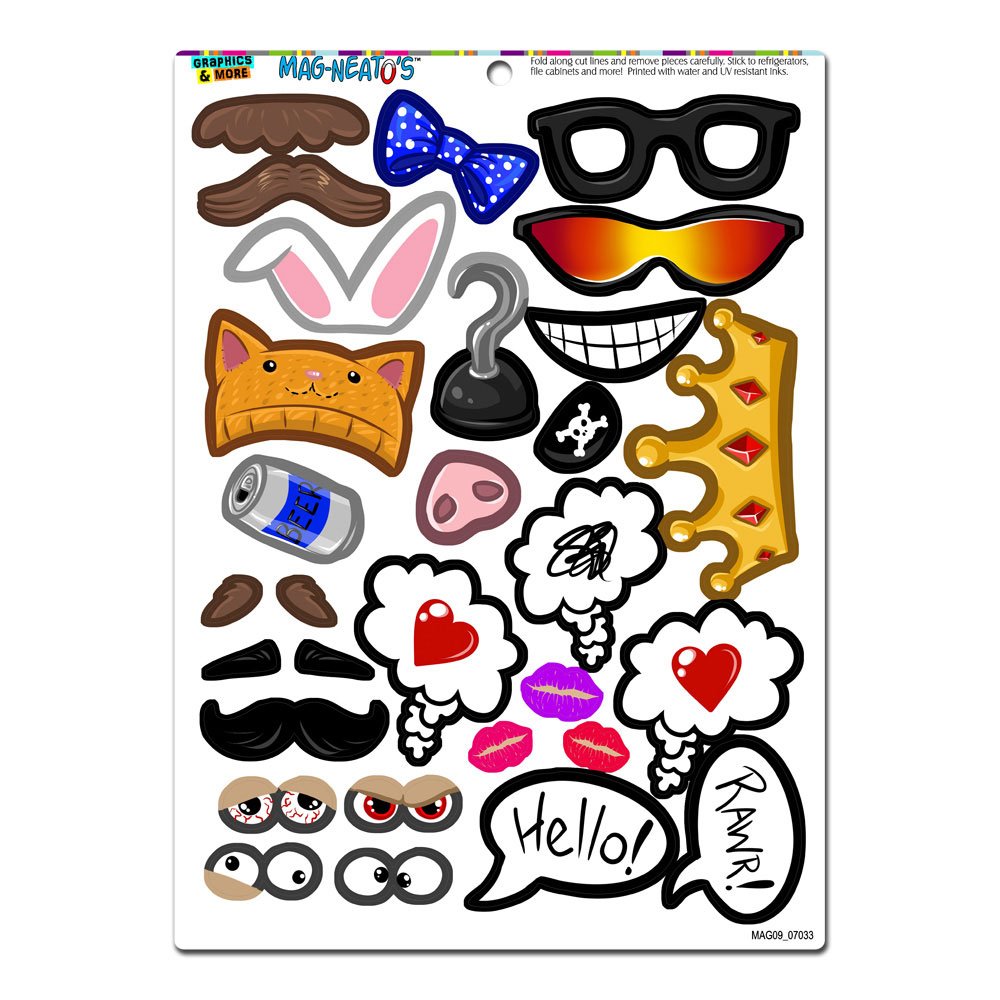 Funny Novelty Vinyl Magnet Set for Photos - Refrigerator, Locker & Office Decor - Perfect for Gifts, DIY Scrapbooking & Home Decoration