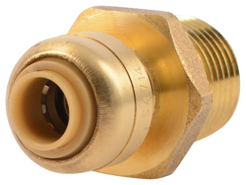 3/4 x 1/2 MPT Bullnose Connector Lead Free Brass Sharkbite U138LF - Perfect for Plumbing, Water Supply Lines, and DIY Home Repairs
