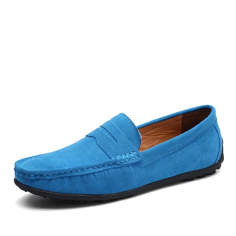 Premium Genuine Leather Men's Loafers Size 38-49 | Comfortable Boat Shoes for Men | Classic Casual Leather Slip-Ons | Perfect for Office, Travel & Daily Wear