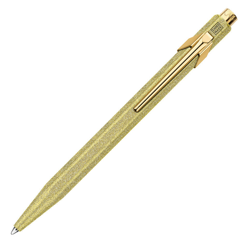 Caran d'Ache 849 Ballpoint Pen - Sparkle Gold Luxury Writing Instrument for Professionals & Gift Giving | Office, Business Meetings, Journaling & Special Occasions