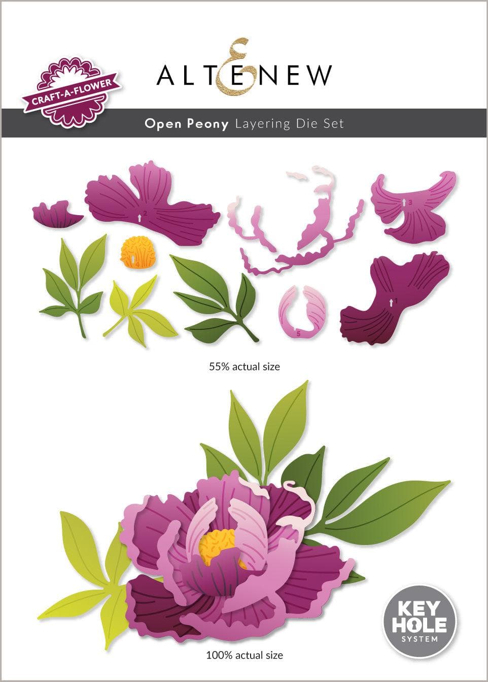 Open Peony Layering Die Set for DIY Paper Flowers - Perfect for Scrapbooking, Card Making & Home Decor Crafts