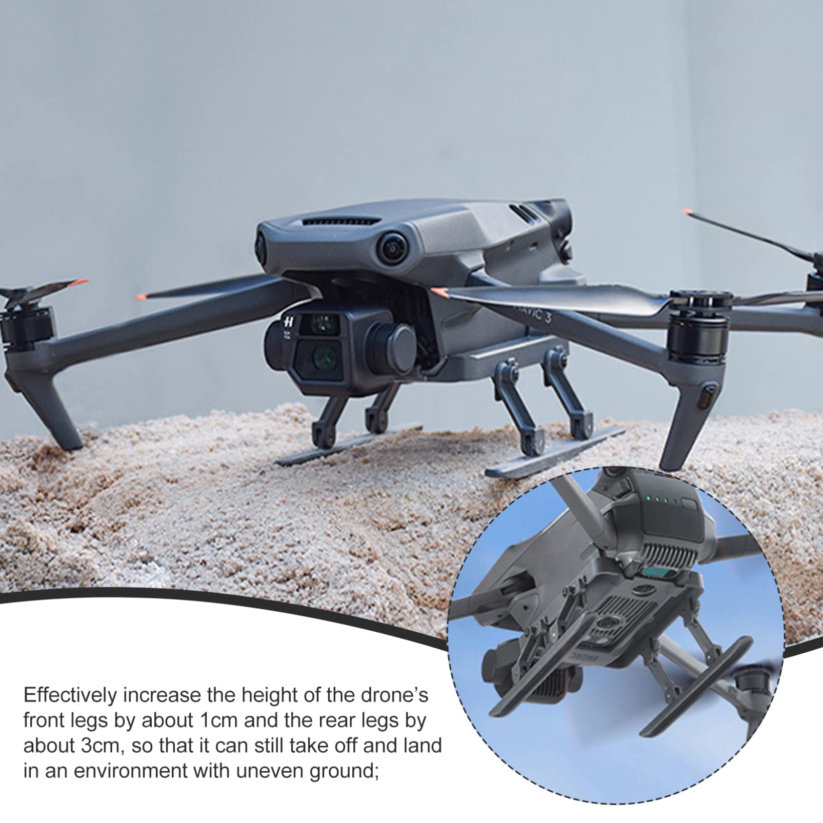 **Universal Foldable Drone Landing Gear - Quadcopter Landing Gear Replacement Legs, Folding Bracket & Extension for Stable Landings - Perfect for Aerial Photography, Racing Drones & Outdoor Adventures**