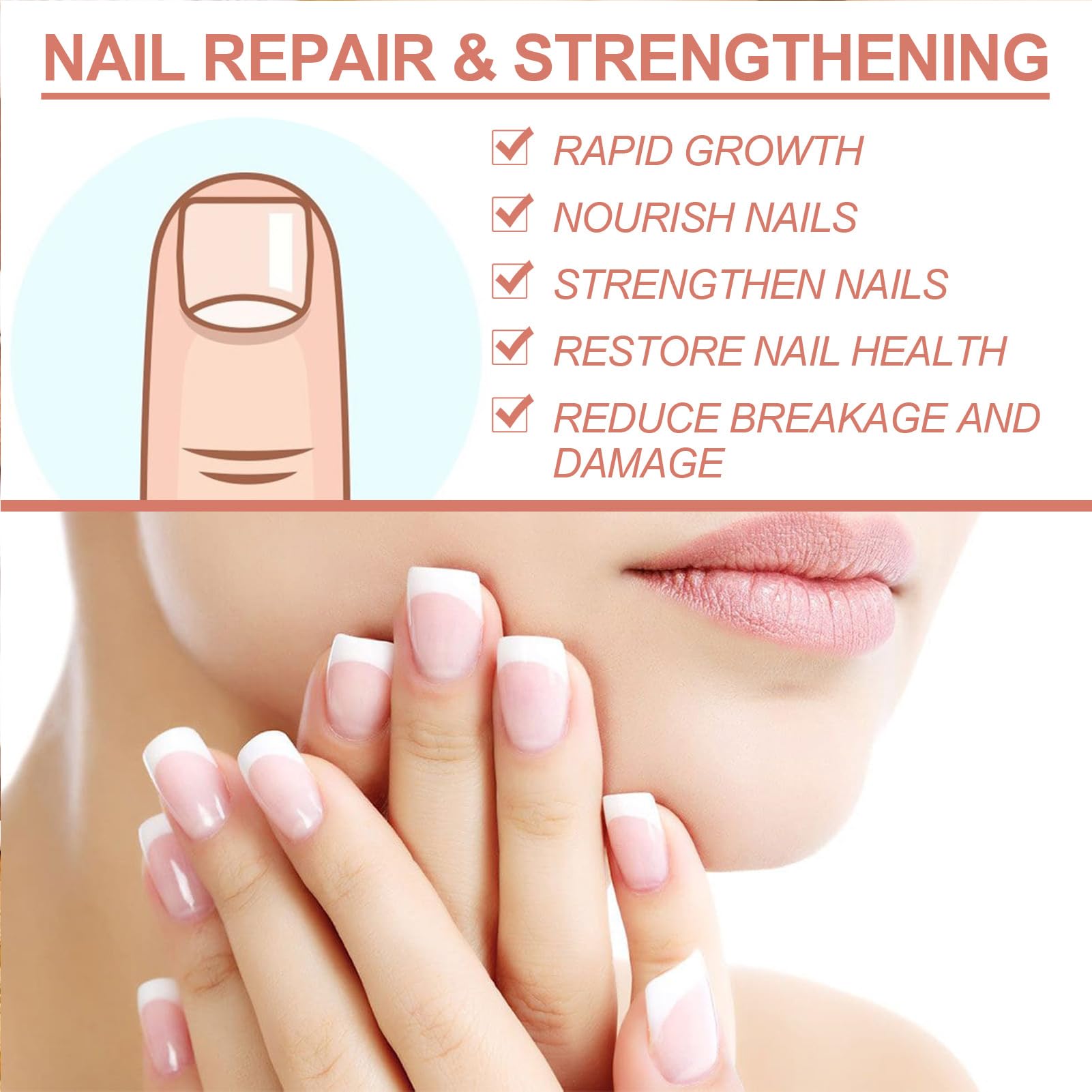 Best Nail Strengthening Cream & Repair Essence - Multi-Purpose Nail Growth Treatment for Damaged, Weak & Brittle Nails - Perfect for Salon, Home Care & Travel