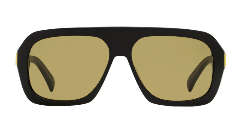 Dunhill DU0022S 001 Black/Brown Oversized Square Sunglasses for Men - UV Protection, Polarized Lenses - Perfect for Driving, Travel & Outdoor Activities