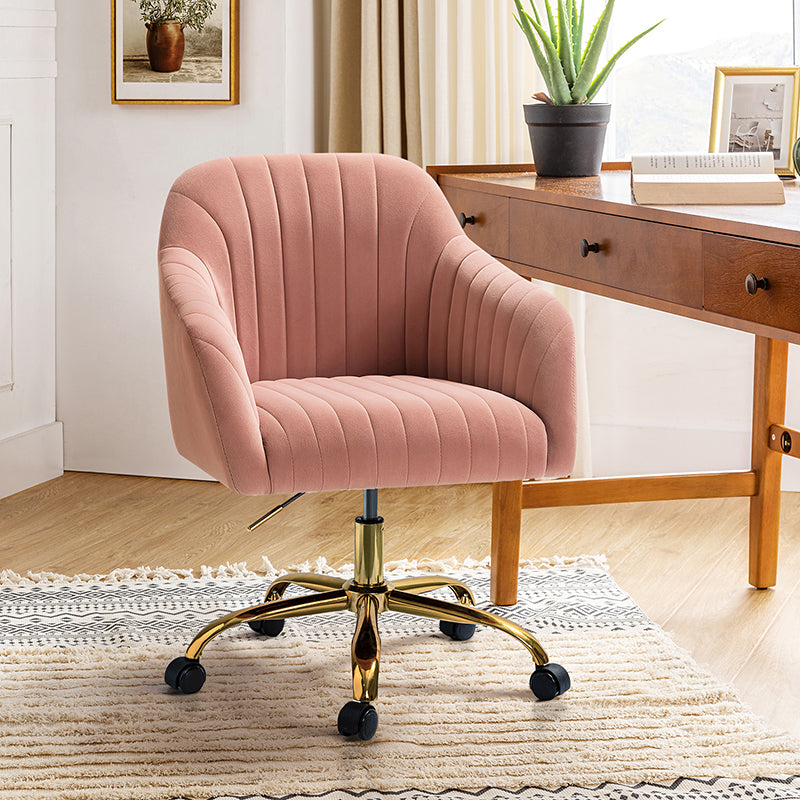 Luxury Velvet Office Chair - Ergonomic Desk Chair with Adjustable Height for Home & Workspace - Perfect for Remote Work, Gaming & Study