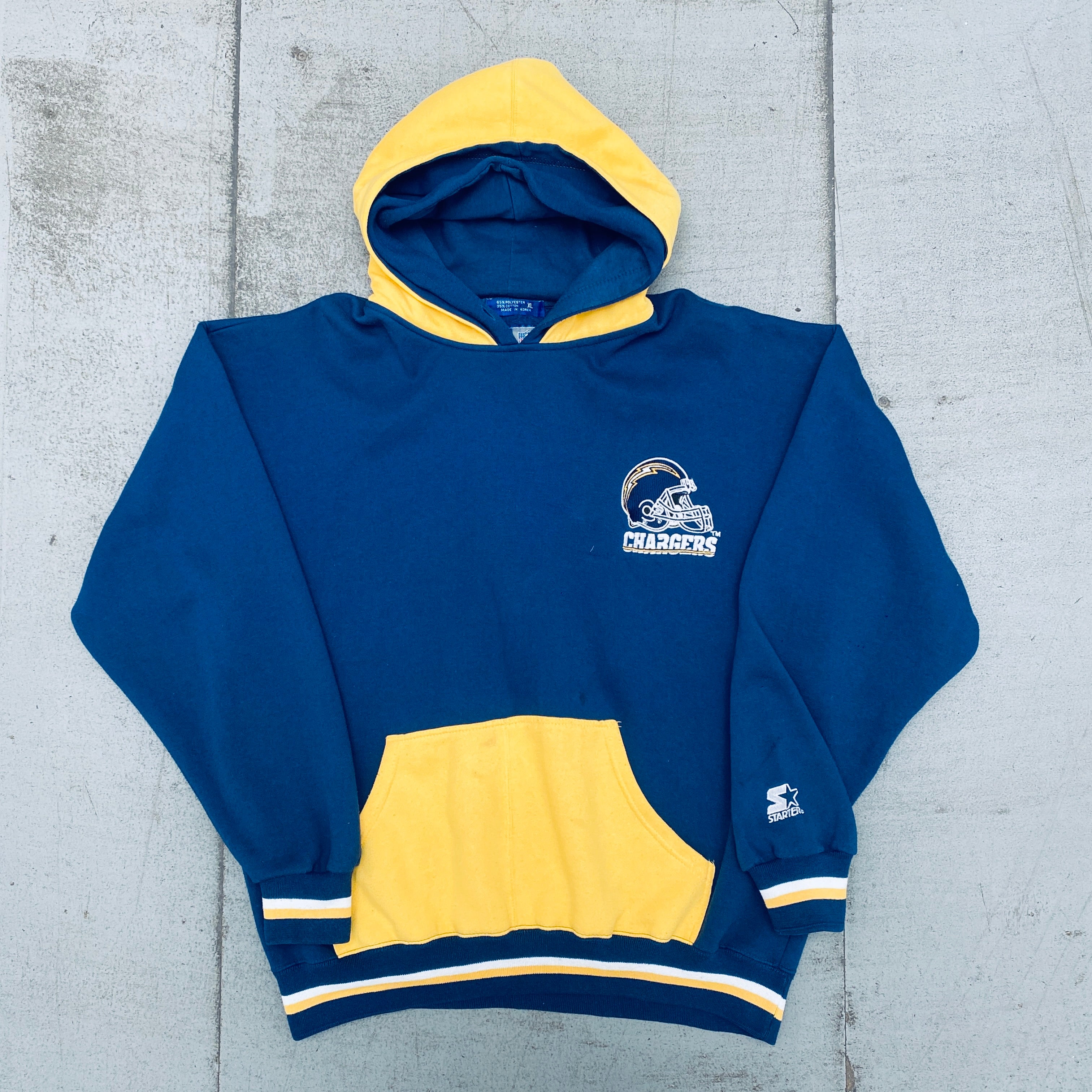 San Diego Chargers 1990s Vintage Double Hood Starter Jacket - XL Size | Retro NFL Football Fan Apparel for Men, Game Day Outfits & Casual Wear
