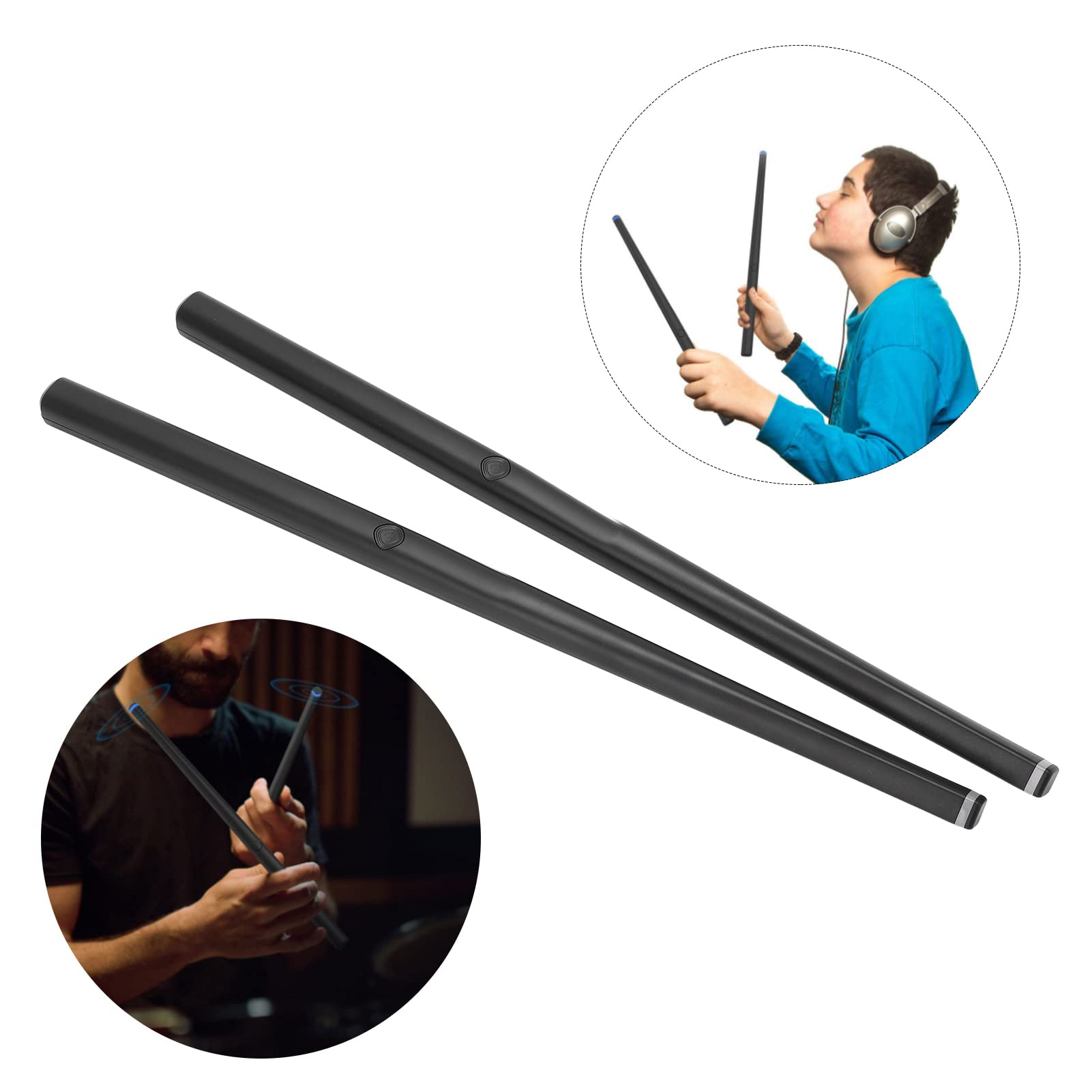 Professional Electronic Air Drum Set with Somatosensory Technology - Includes Drumsticks, Cymbals, Console & Bass Drum - Perfect for Home Practice, Music Learning & Silent Play with Headphones