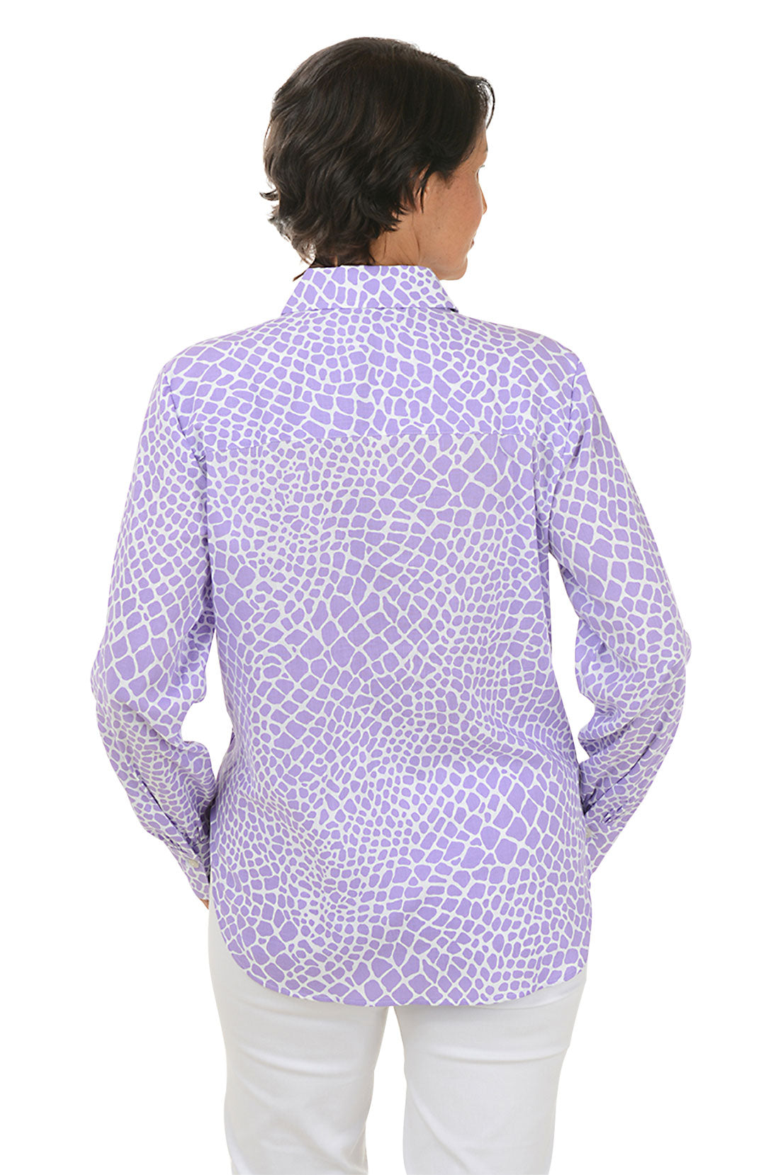 Giraffe Print Meghan Linen Blend Shirt for Women - Stylish & Comfortable Summer Tops for Casual Outings & Beach Vacations