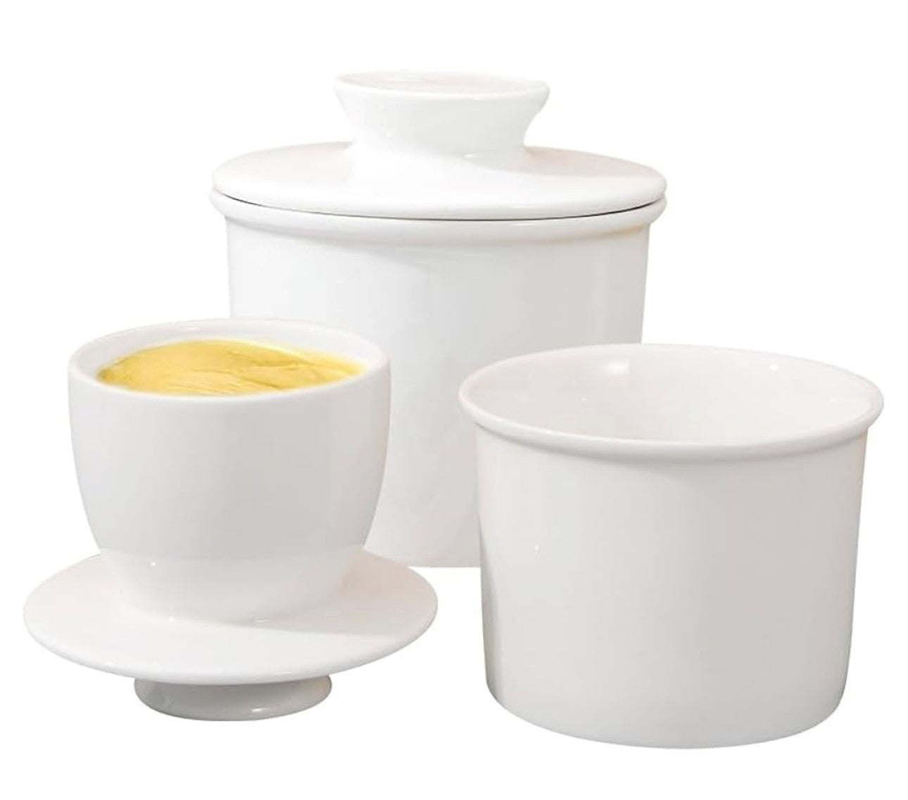 Butter Bell Crock - 16oz Ceramic Butter Keeper with Lid, Keeps Butter Fresh & Spreadable - Perfect for Kitchen, Dining Table, and Outdoor Picnics
